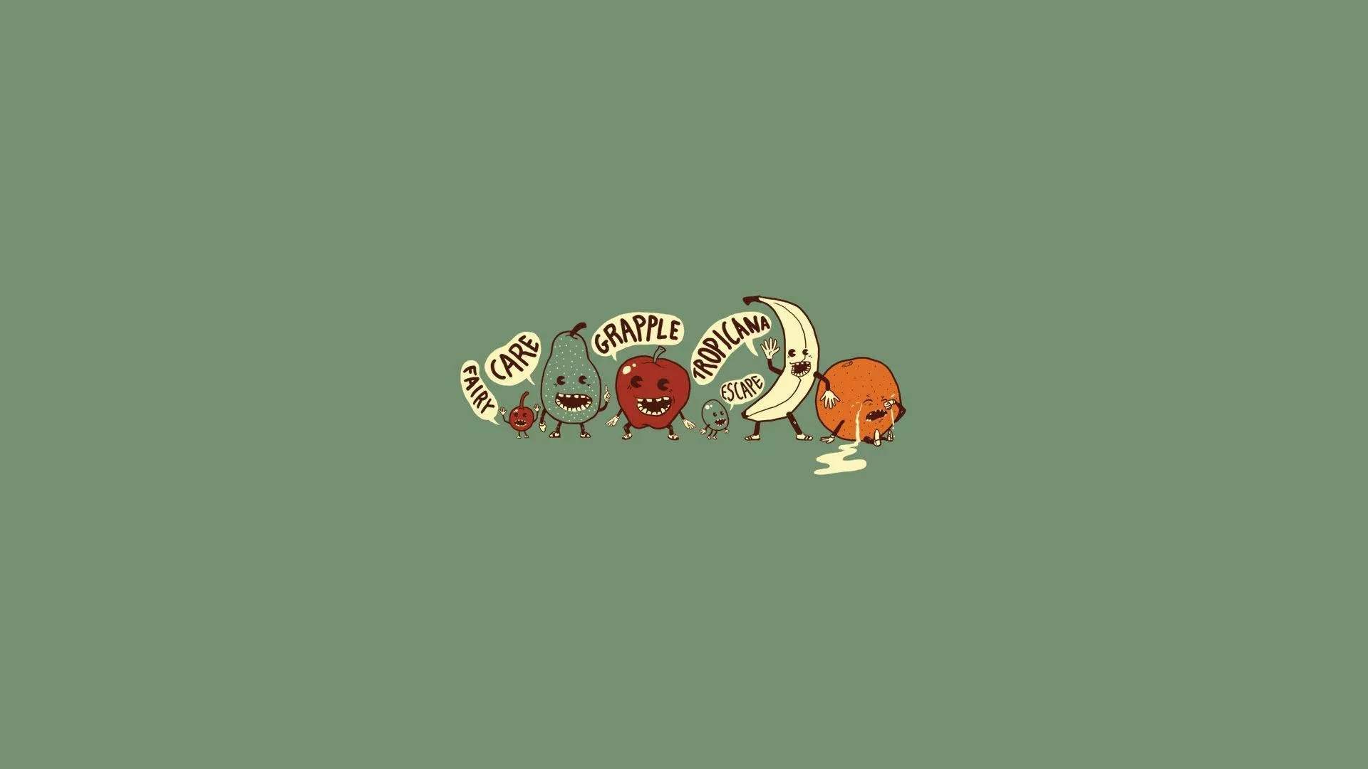 Cute Minimalist Fruits Wallpaper