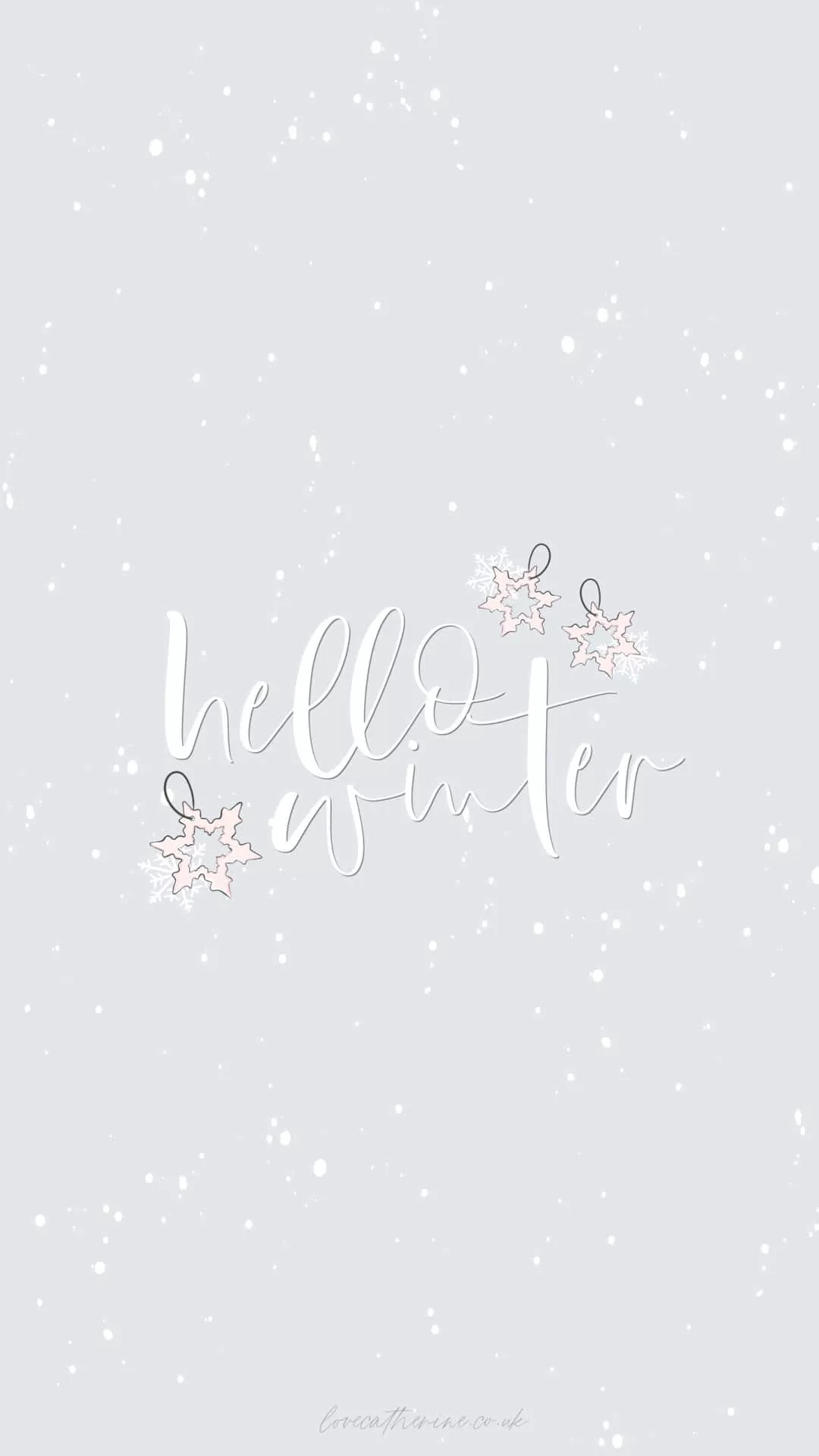 Cute Minimalist Hello Winter Phone