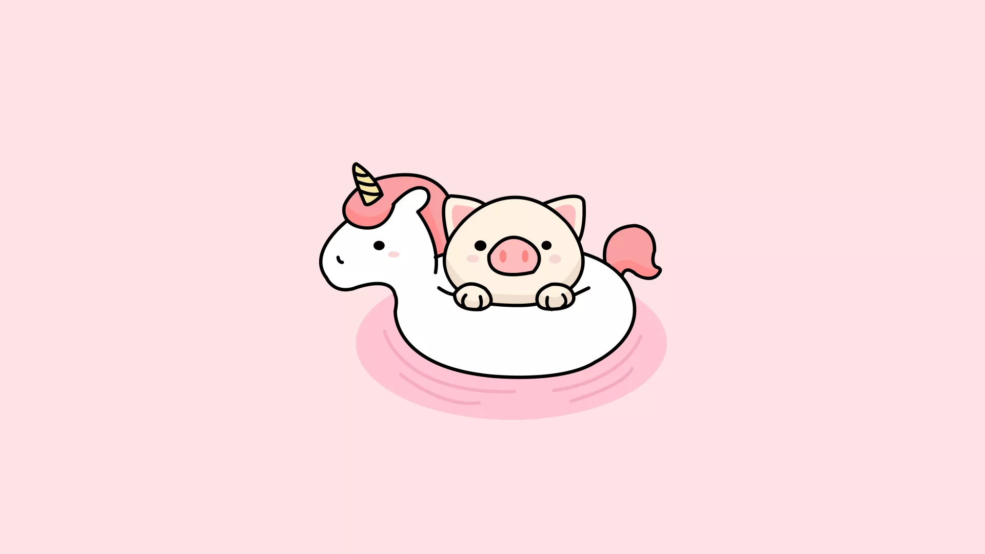 Kawaii unicorn Wallpaper 4K, Cute
