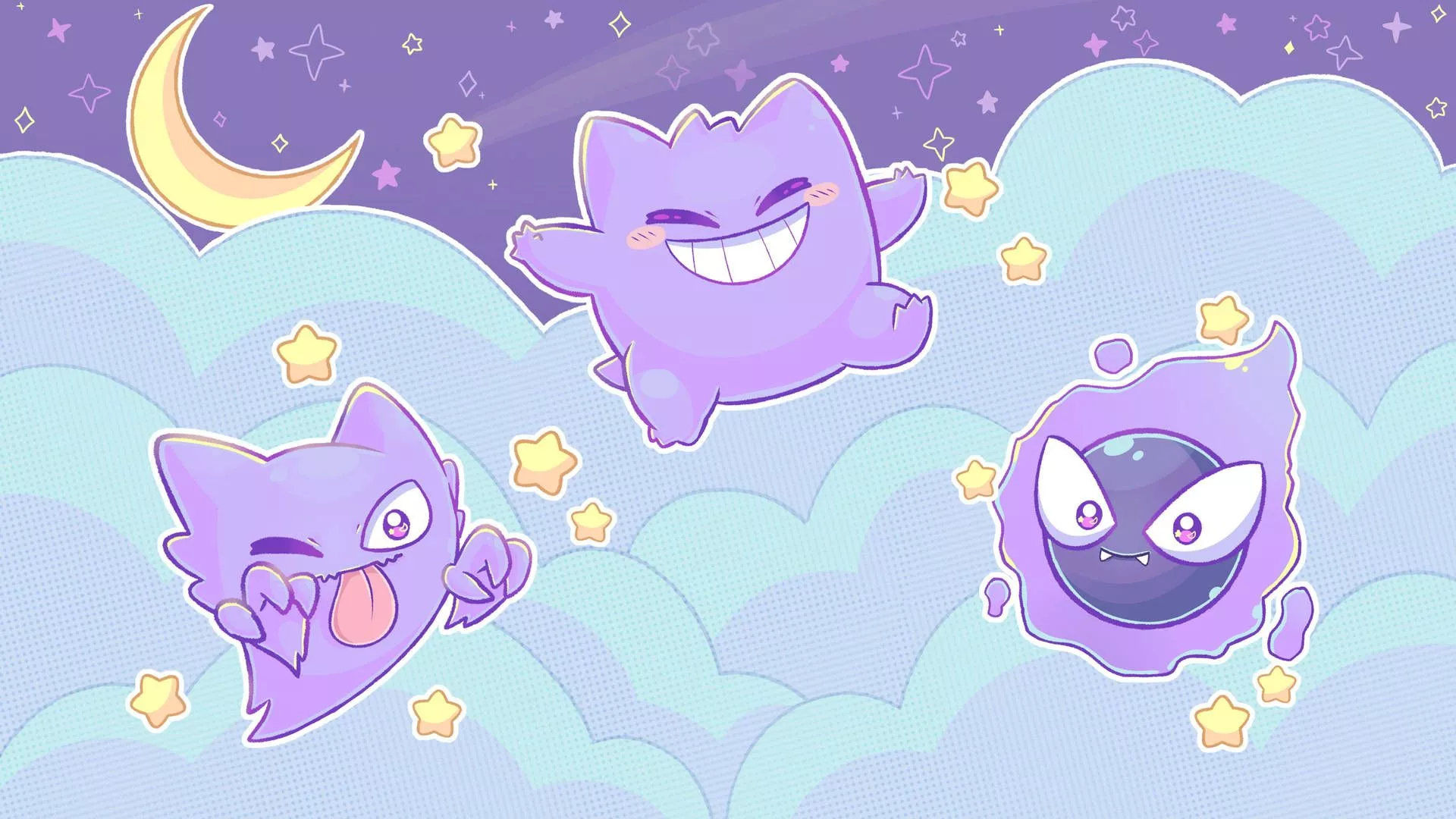 Download free Kawaii Gengar Wallpaper