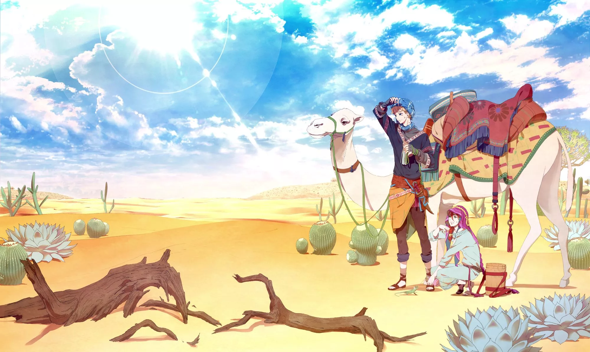 Download Cactus Sky Camel Desert Anime