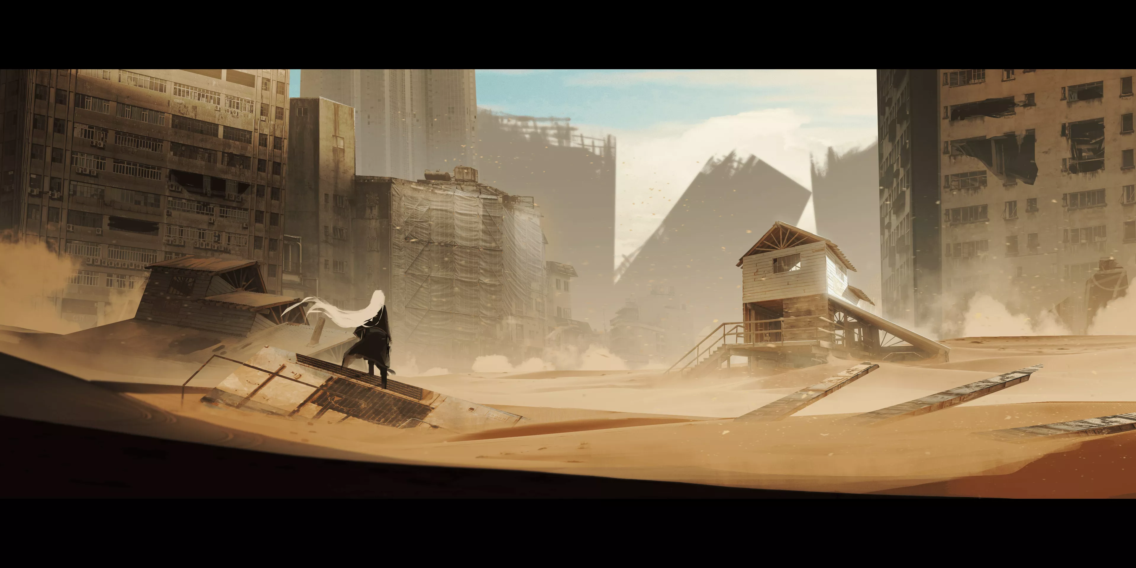 Sand Desert Anime Original HD Wallpaper