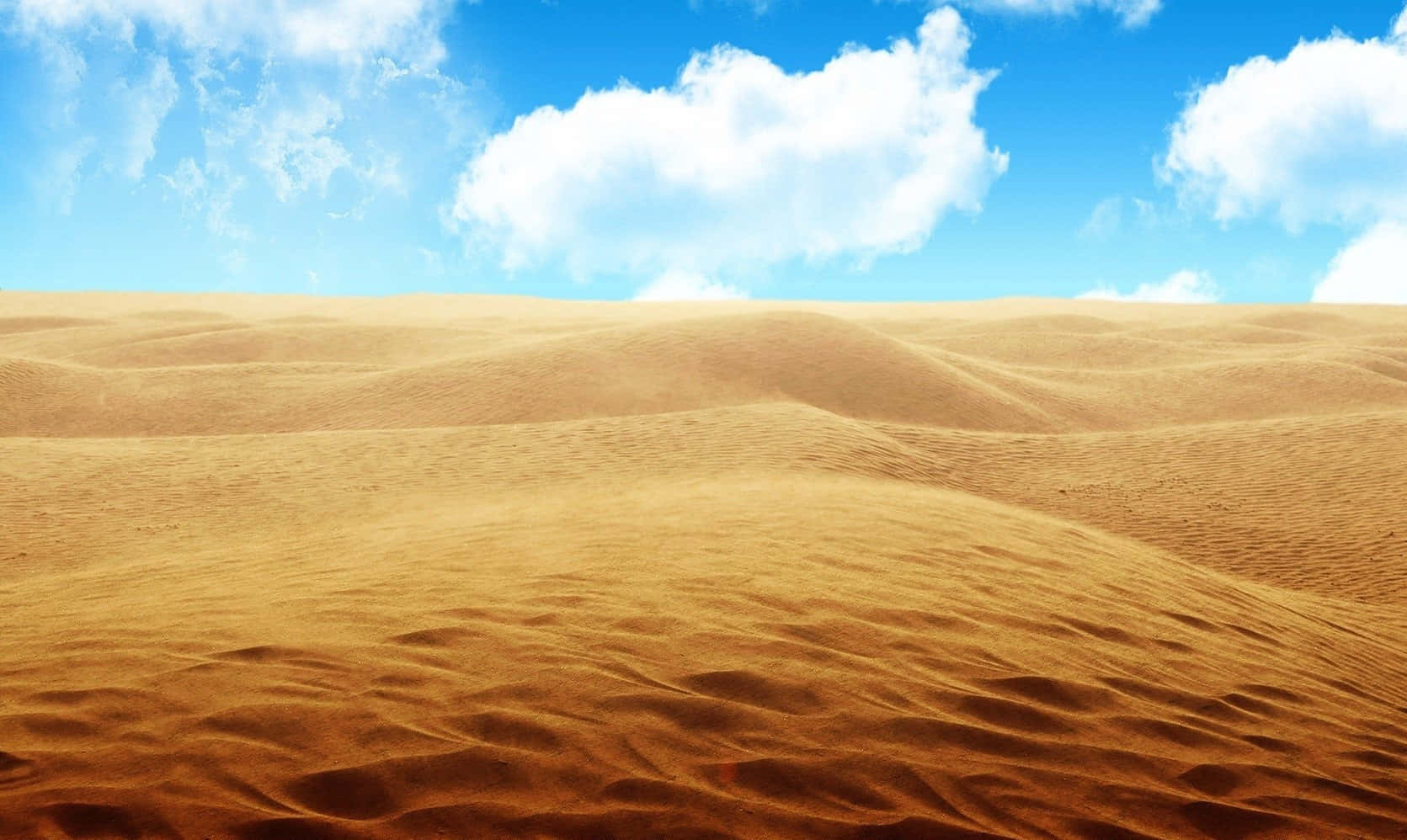 Tranquil Desert Landscape At Sunset