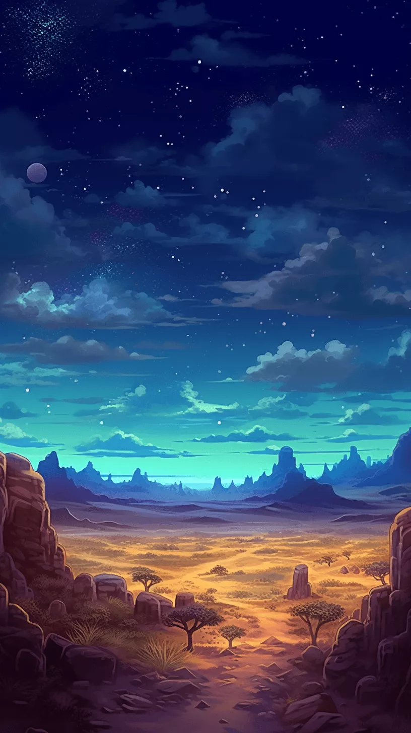 Vintage Desert Manga Wallpaper