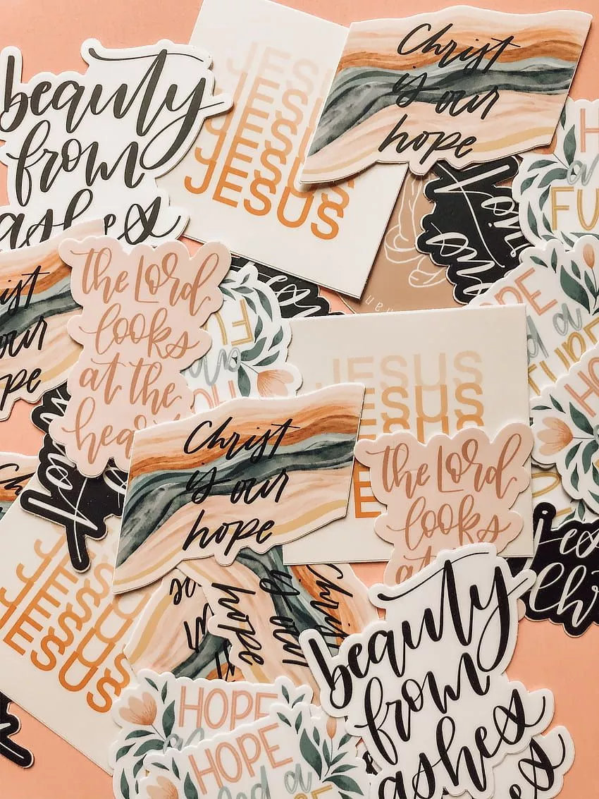 Christian Stickers, aesthetic jesus
