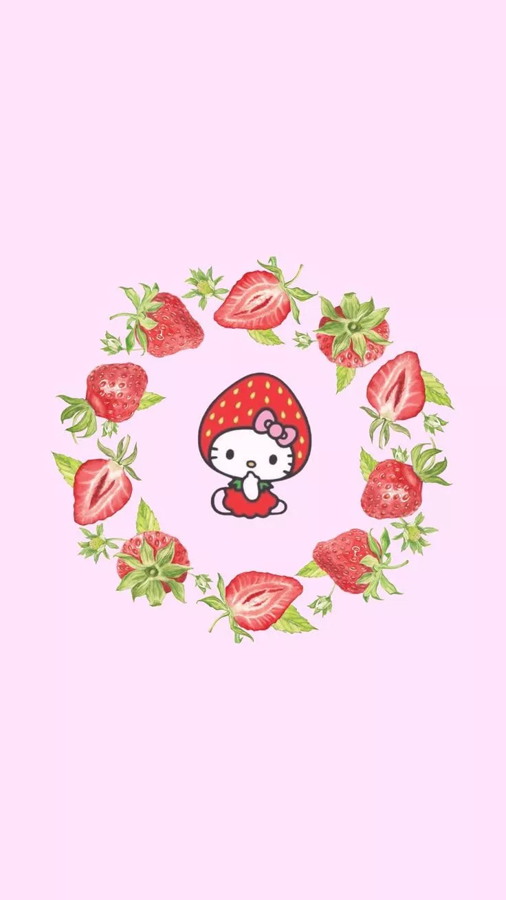 Strawberry Wallpaper Hello Kitty Sanrio