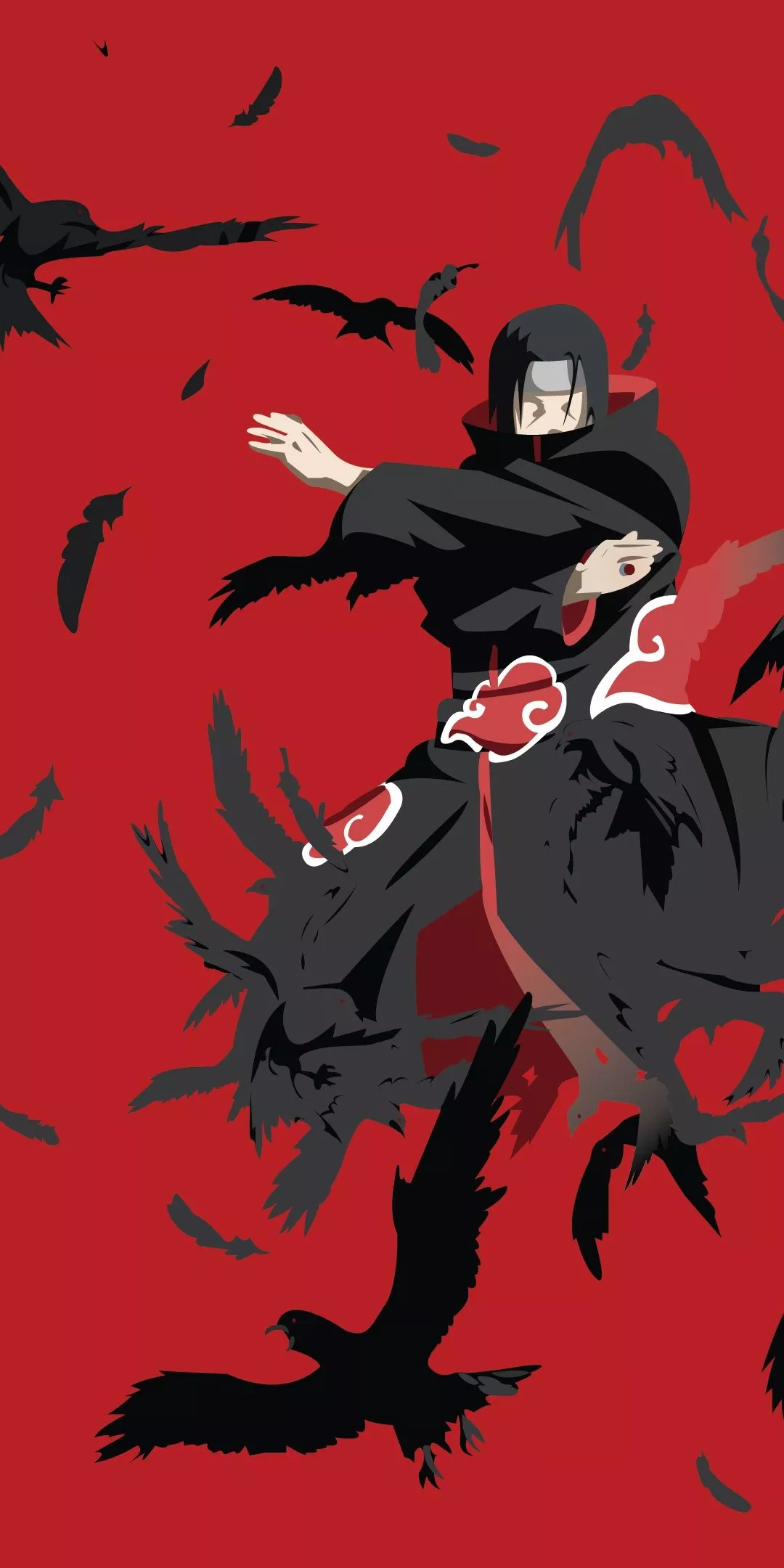 Itachi Uchiha Wallpaper 4K, Naruto, Red background
