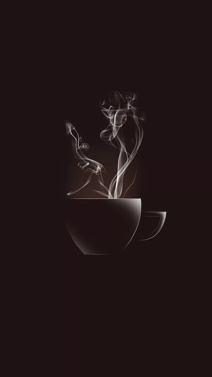 Smoke, hot, coffee cup, minimal