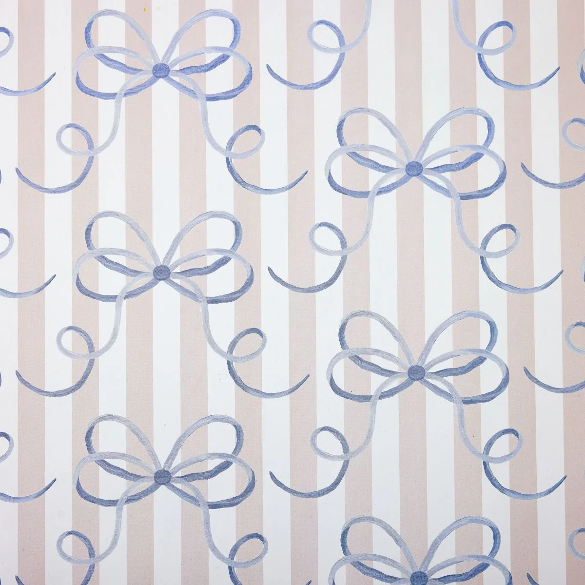 Bow & Stripe Wallpaper Swatch. Caitlin