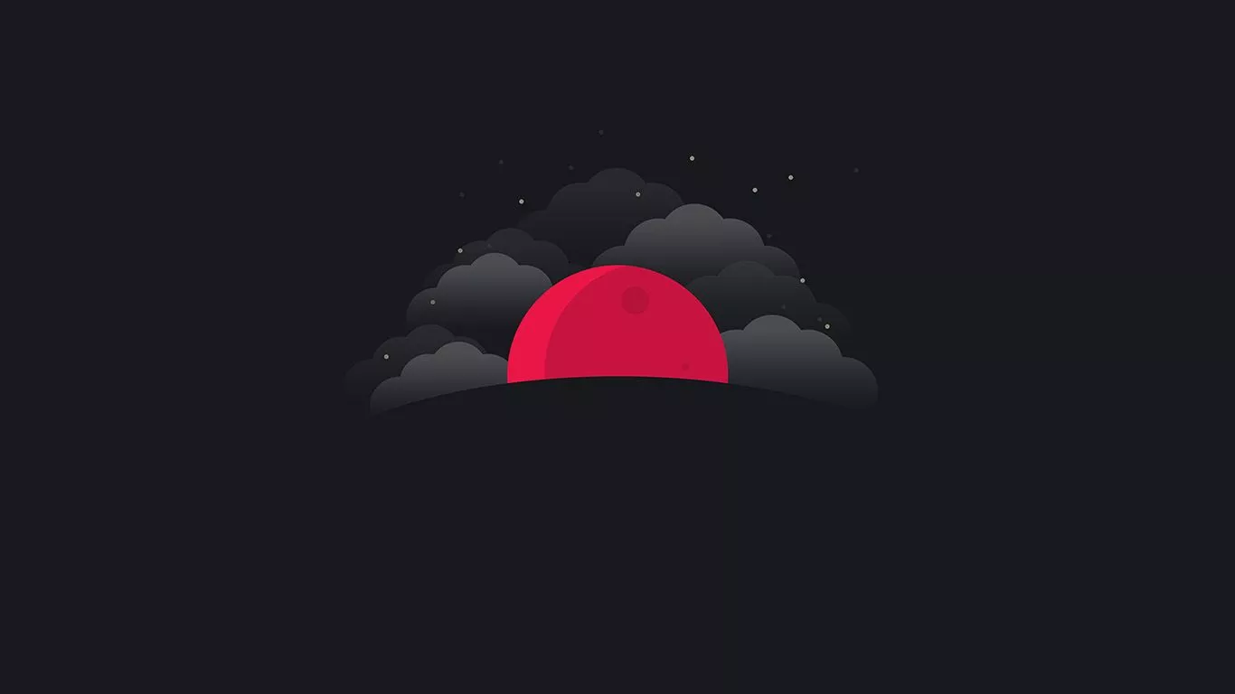 Art Sun Minimal Simple Red