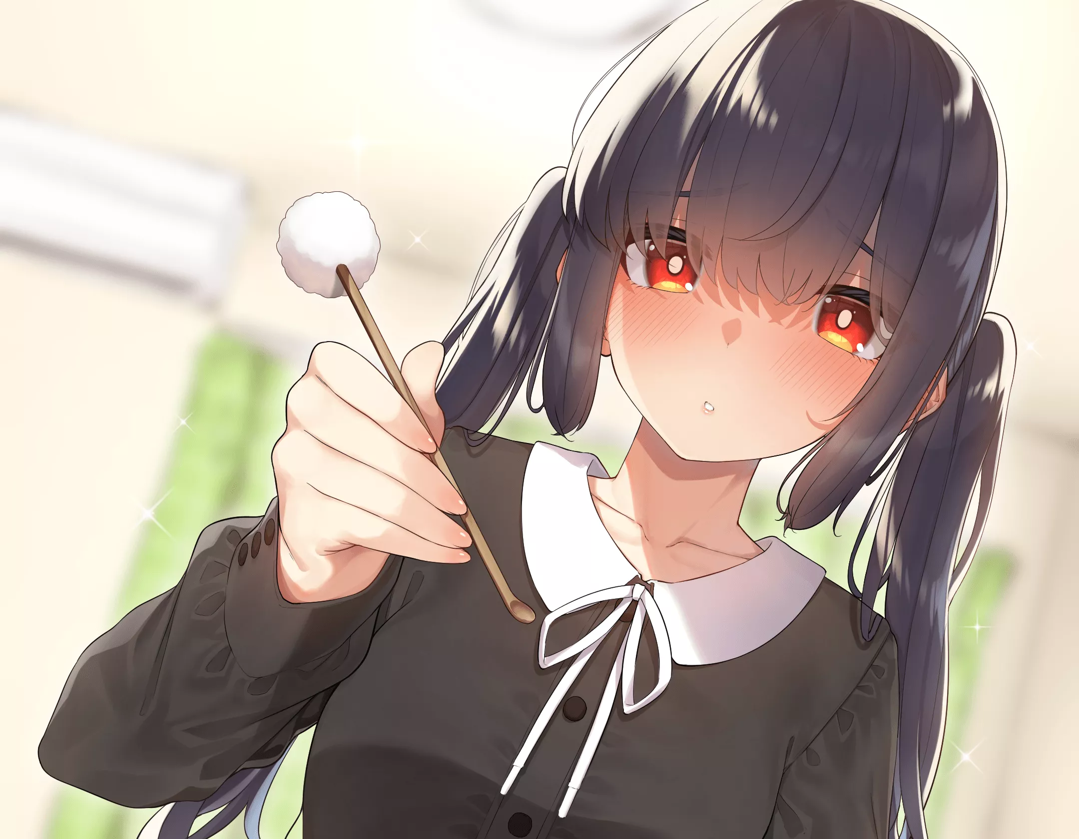 Download Twintails Red Eyes Long Hair Blush Anime Girl Anime Girl HD Wallpaper by ごーわん