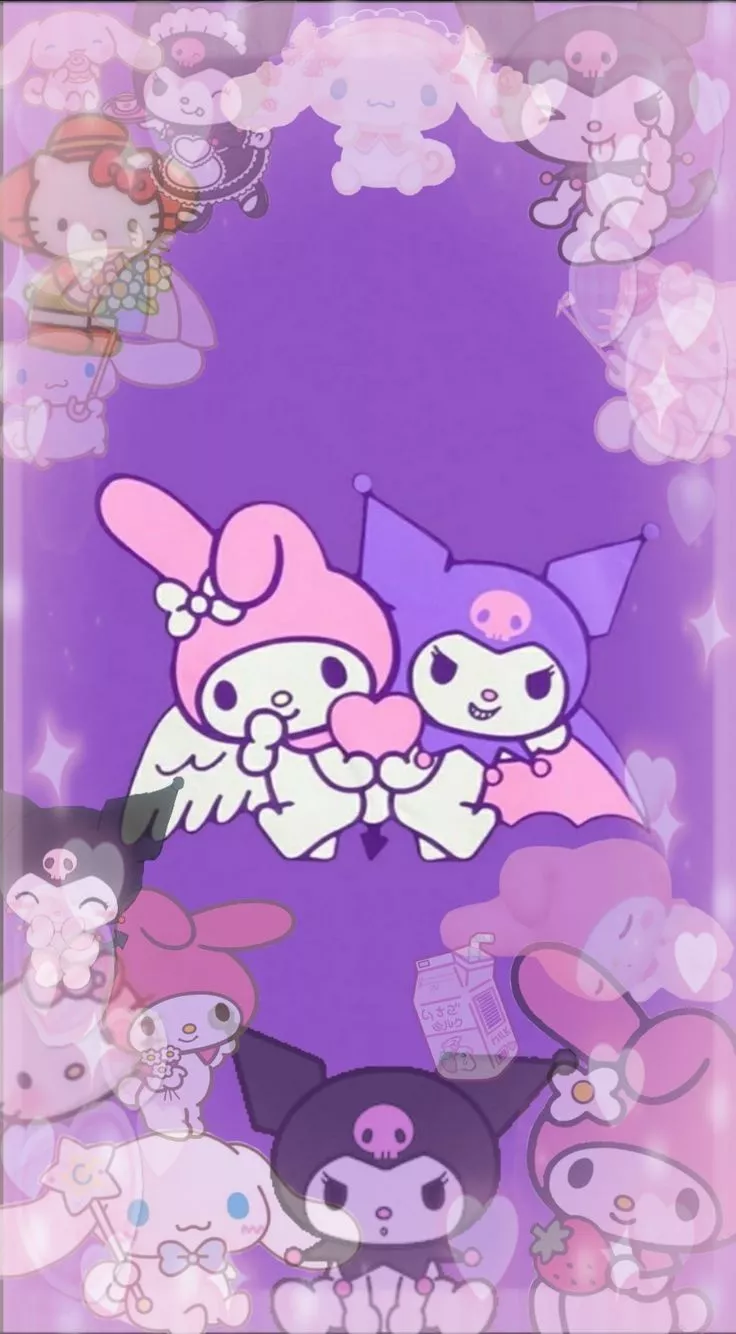 kuromi x my melody wallpaper