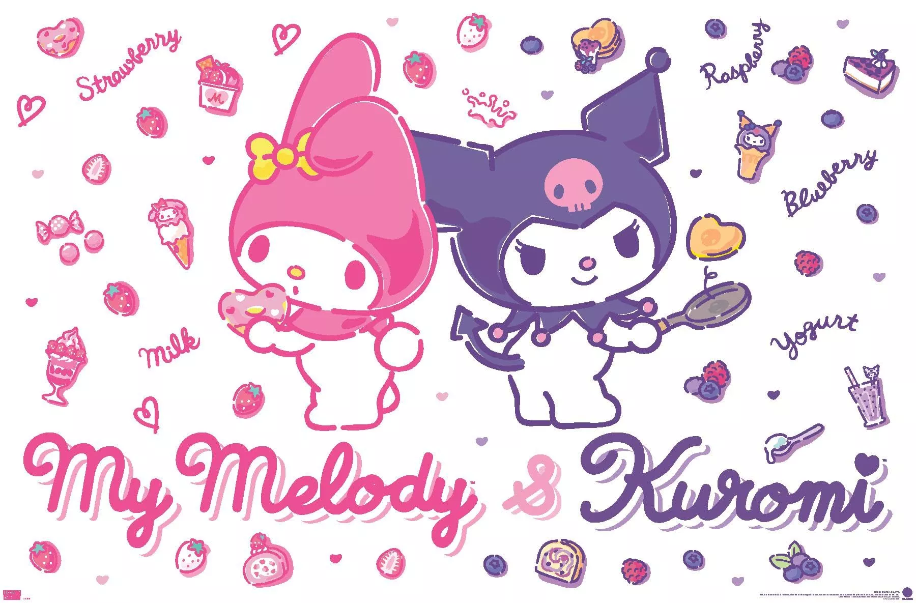My Melody & Kuromi Wall Poster, 34L x