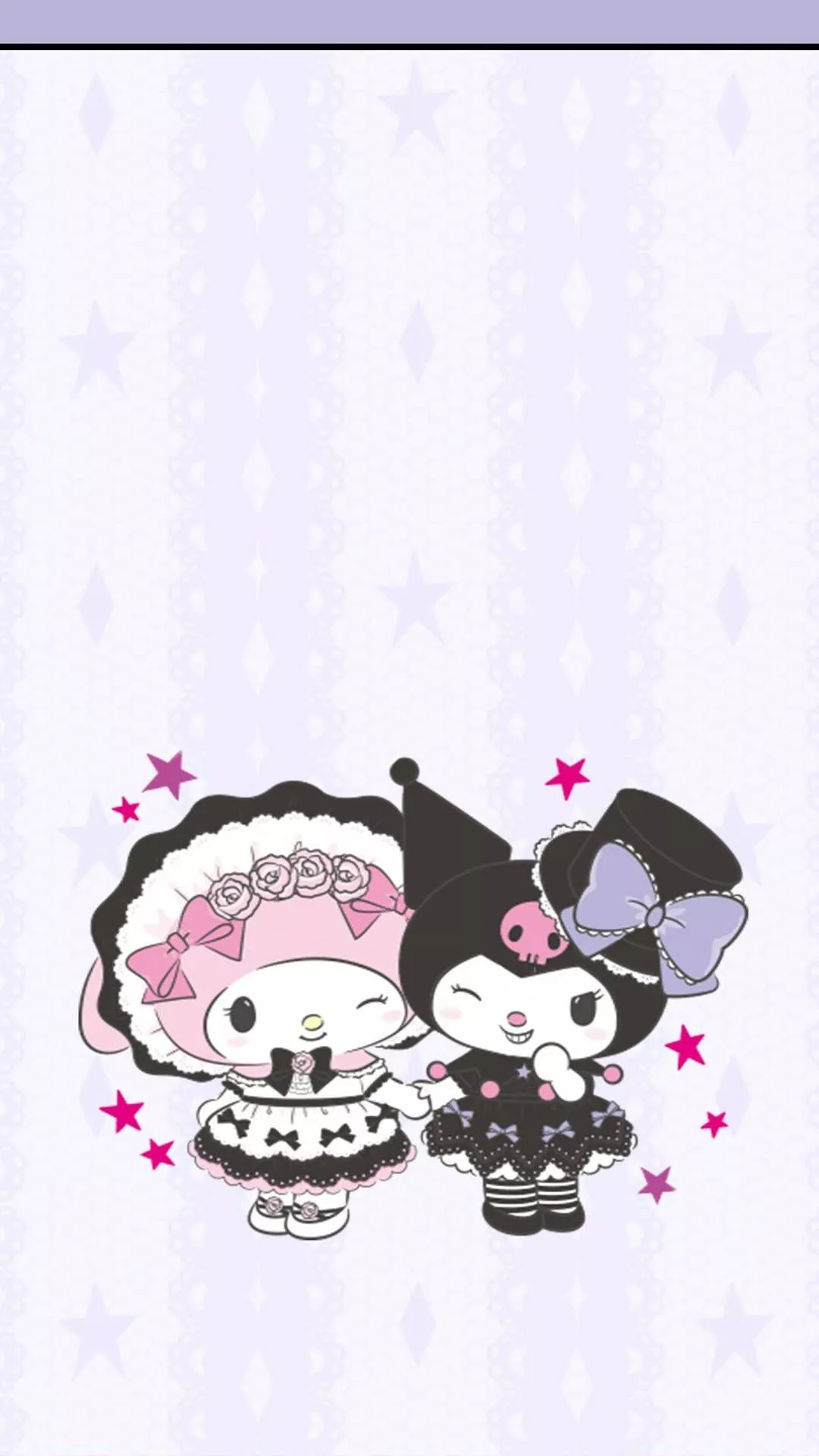 Winking Melody And Kuromi Light Purple