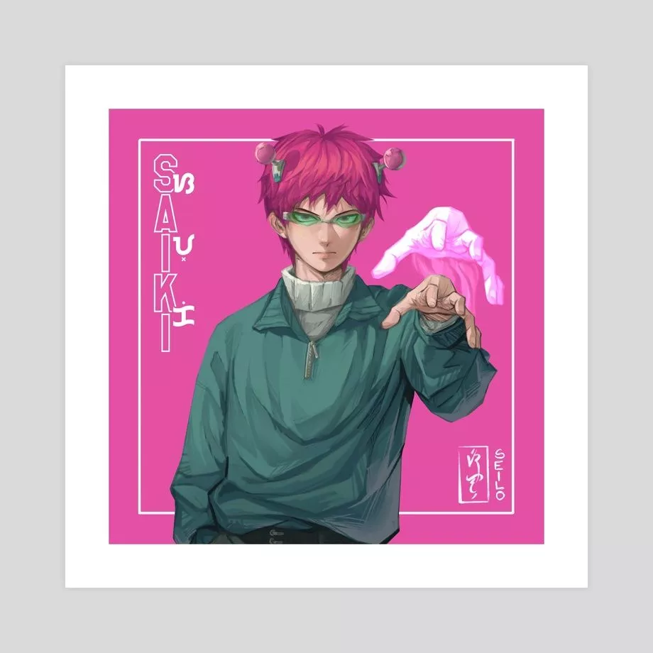 Saiki K., an art print
