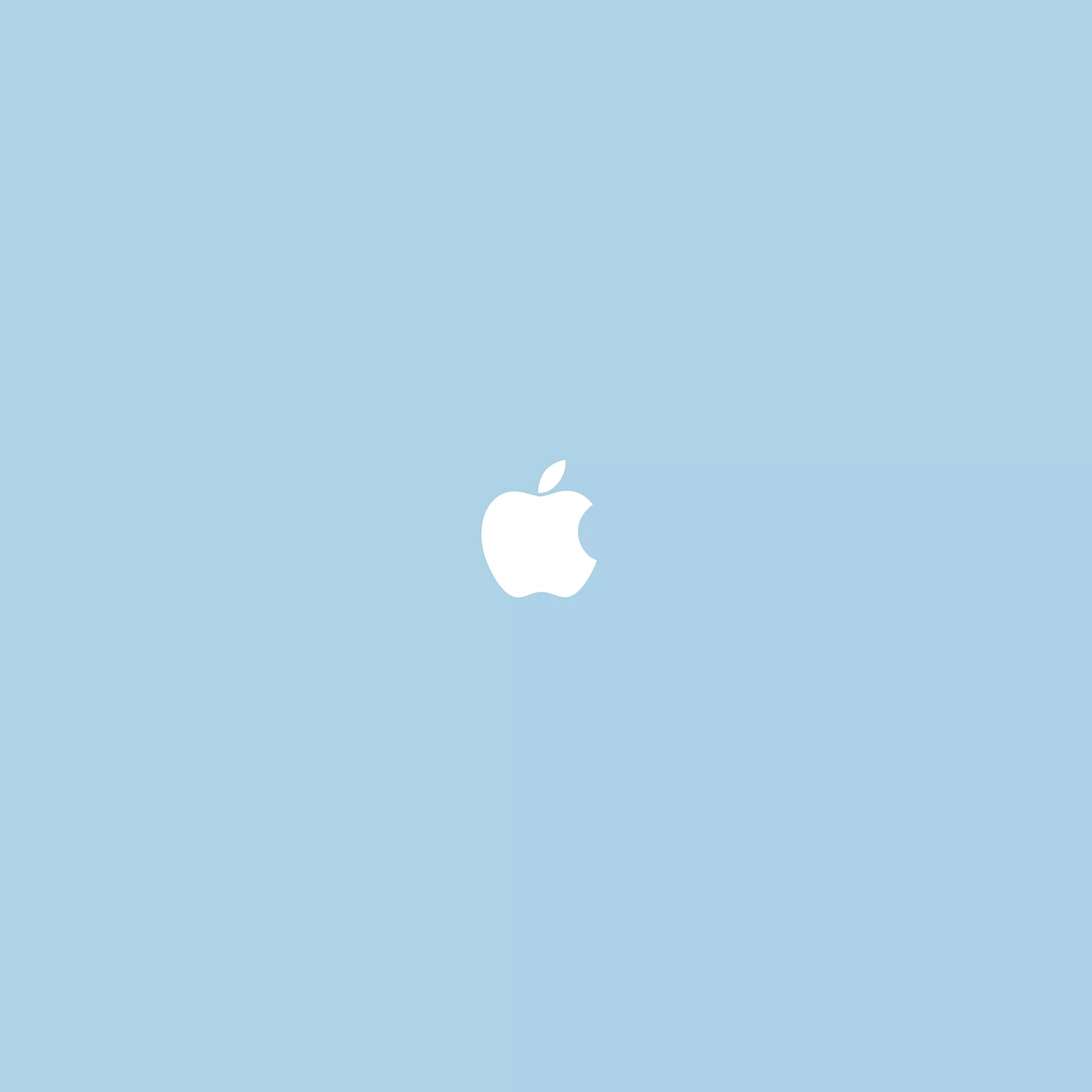 Apple Simple Logo Blue Minimal