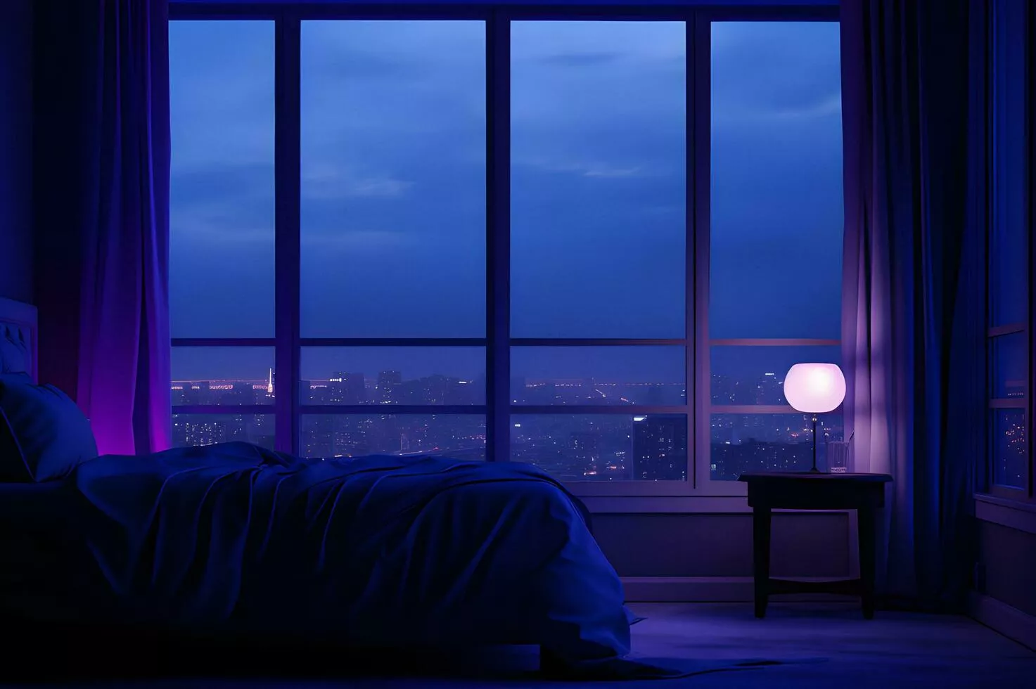 Bedroom At Night Image