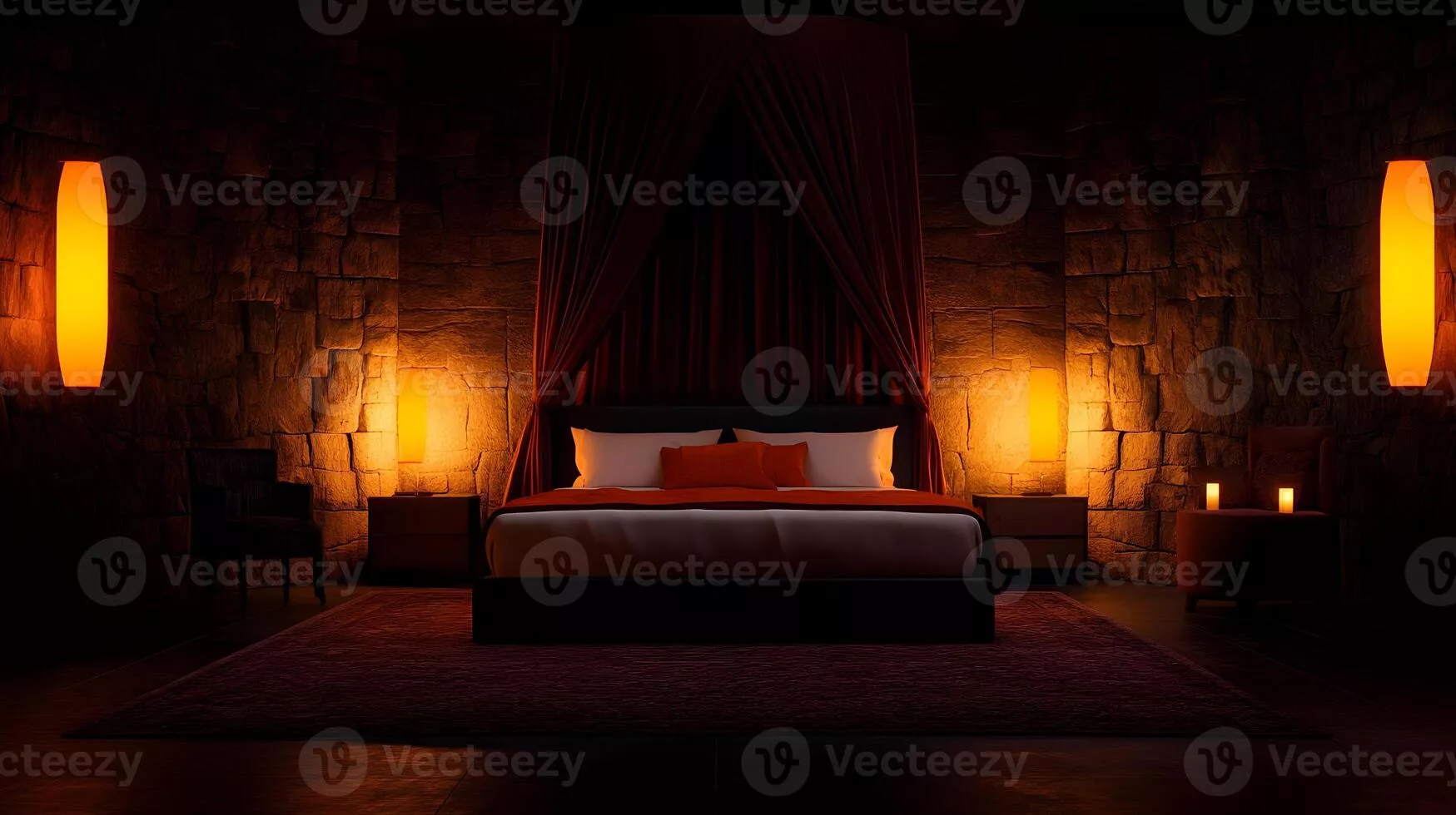 Bedroom At Night Image