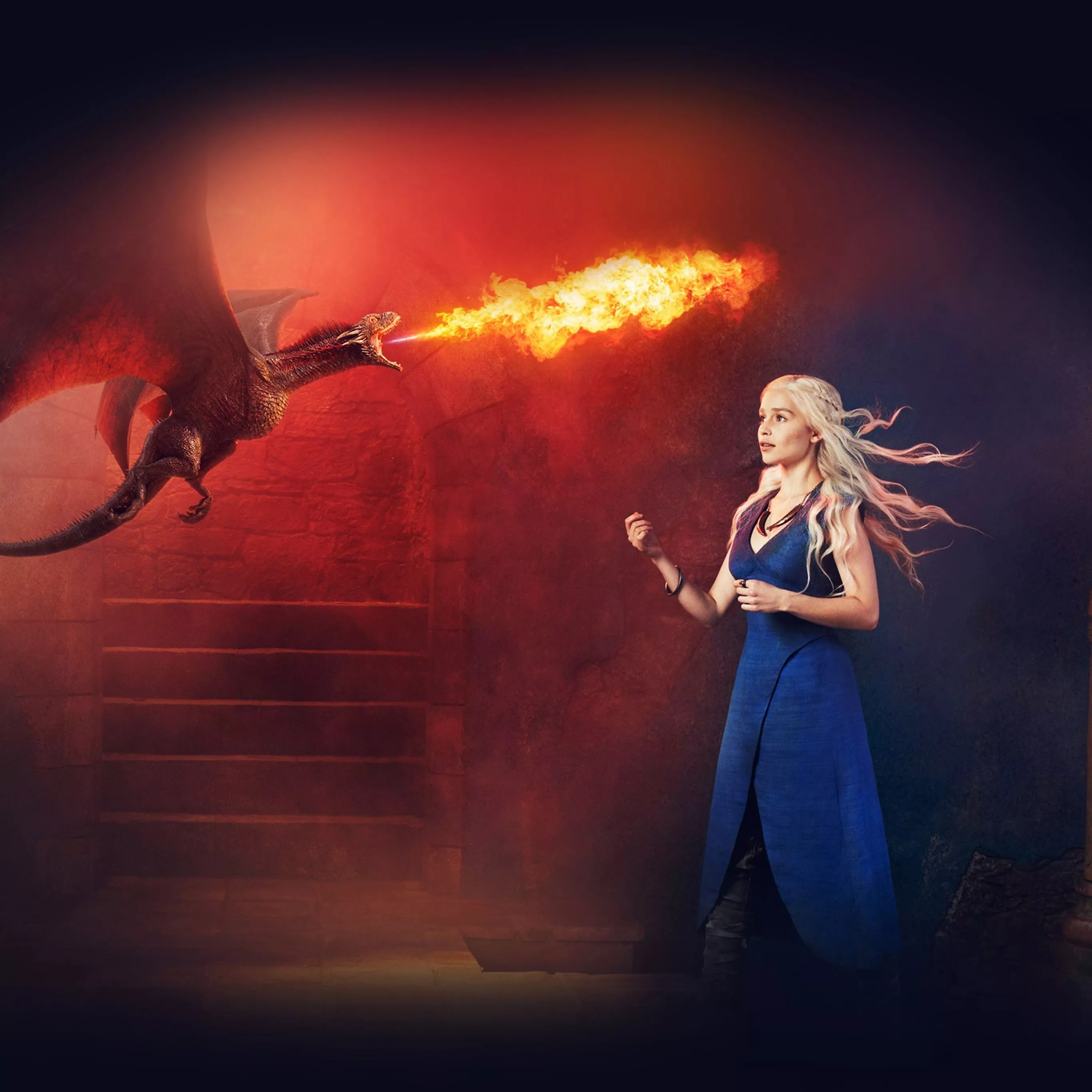 Emilia Clarke Game Of Thrones Fire