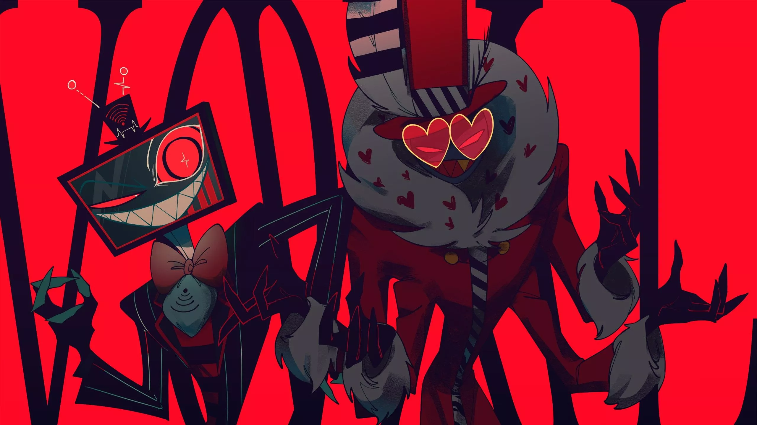 Valentino Vox Red Background HD Hazbin