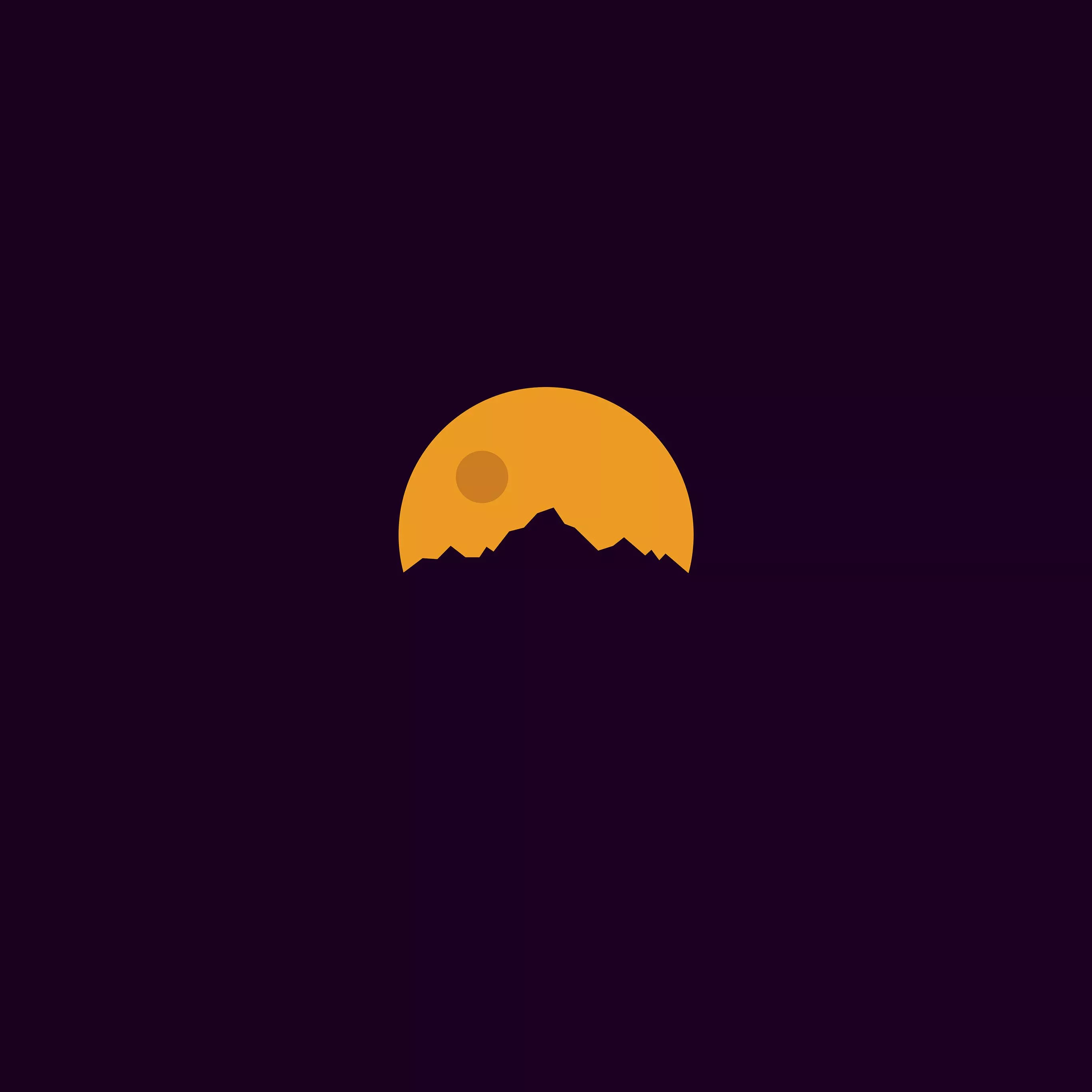 Minimal Sunset Art Illustration