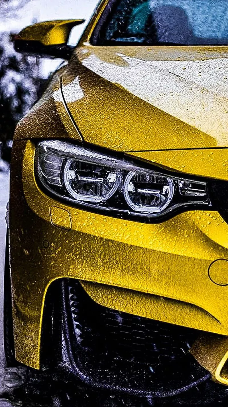 HD yellow bmw vehicle wallpaper