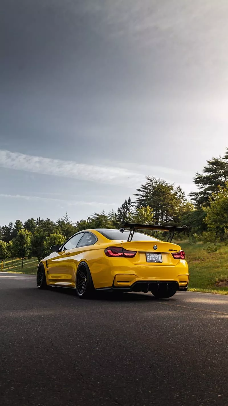 HD yellow bmw vehicle wallpaper