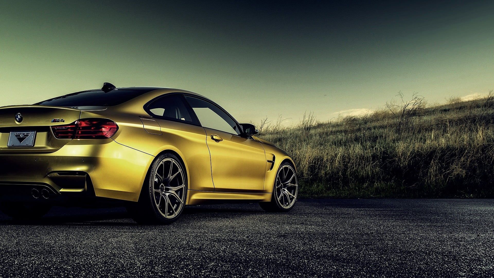 Yellow coupe, BMW, M4, BMW F82 M4 HD