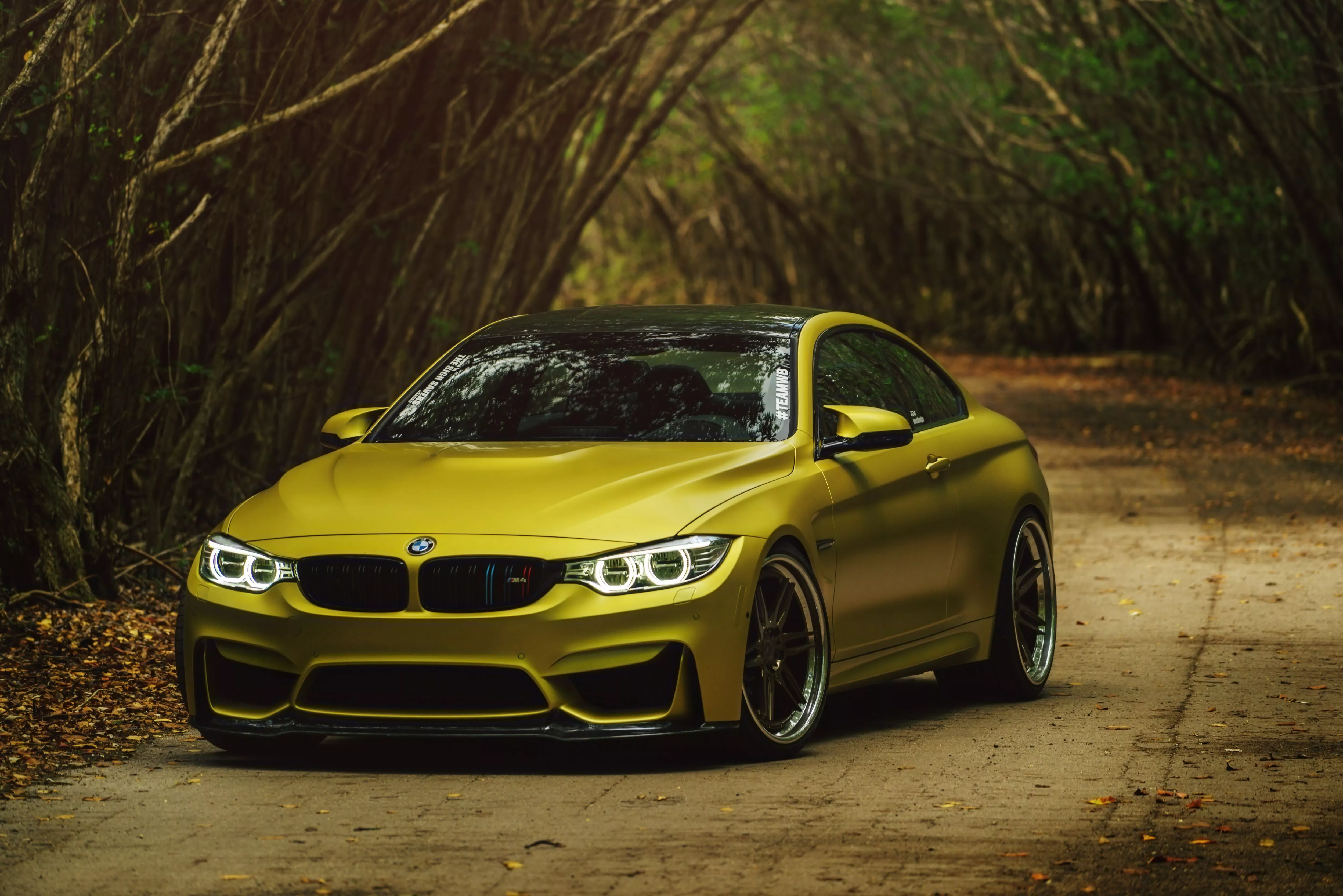 Wallpaper BMW, BMW M4, Austin Yellow