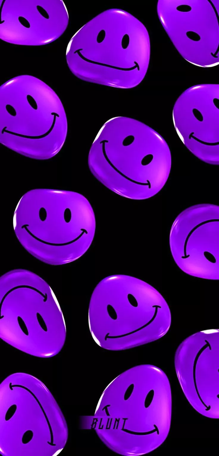 Purple Smiley Face Wallpaper