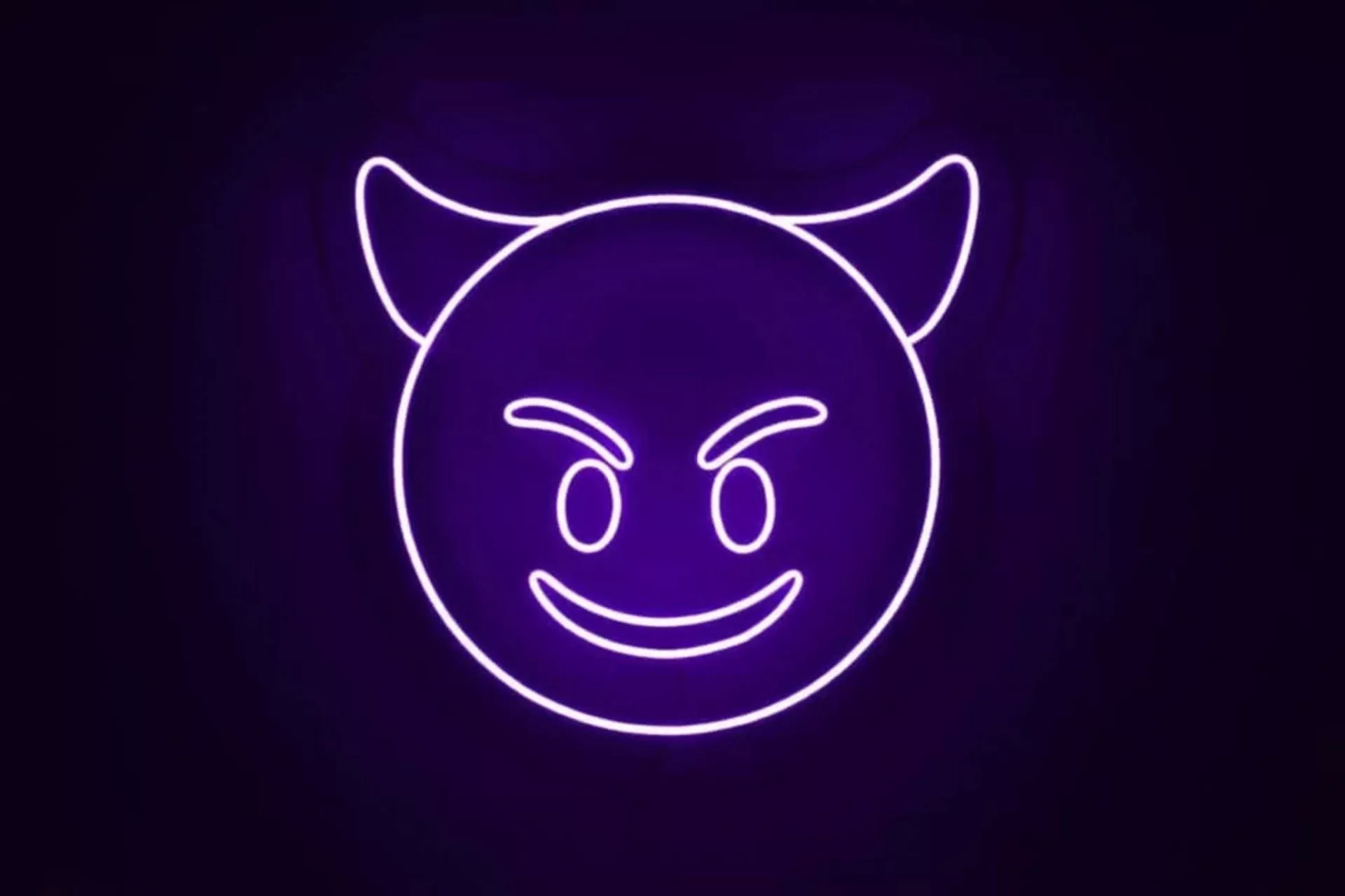 Devil Neon Smile Wallpaper