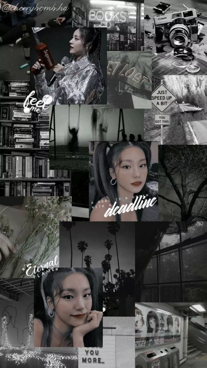 Itzy Yeji gray aesthetic wallpaper