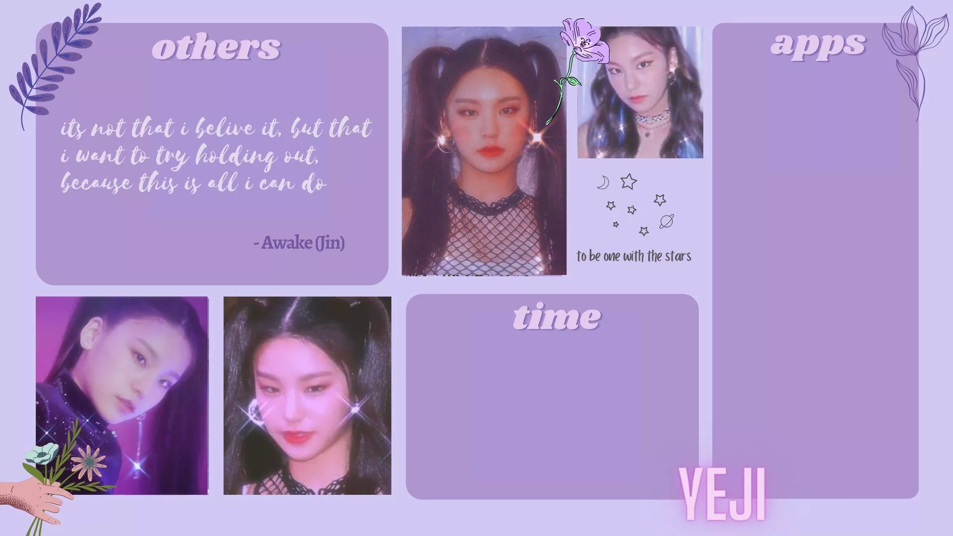 itzy_yeji desktop organizer wallpaper