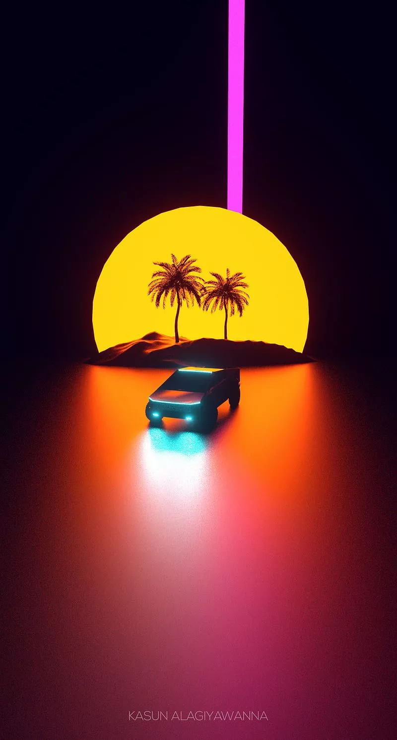 HD cyber truck wallpaper