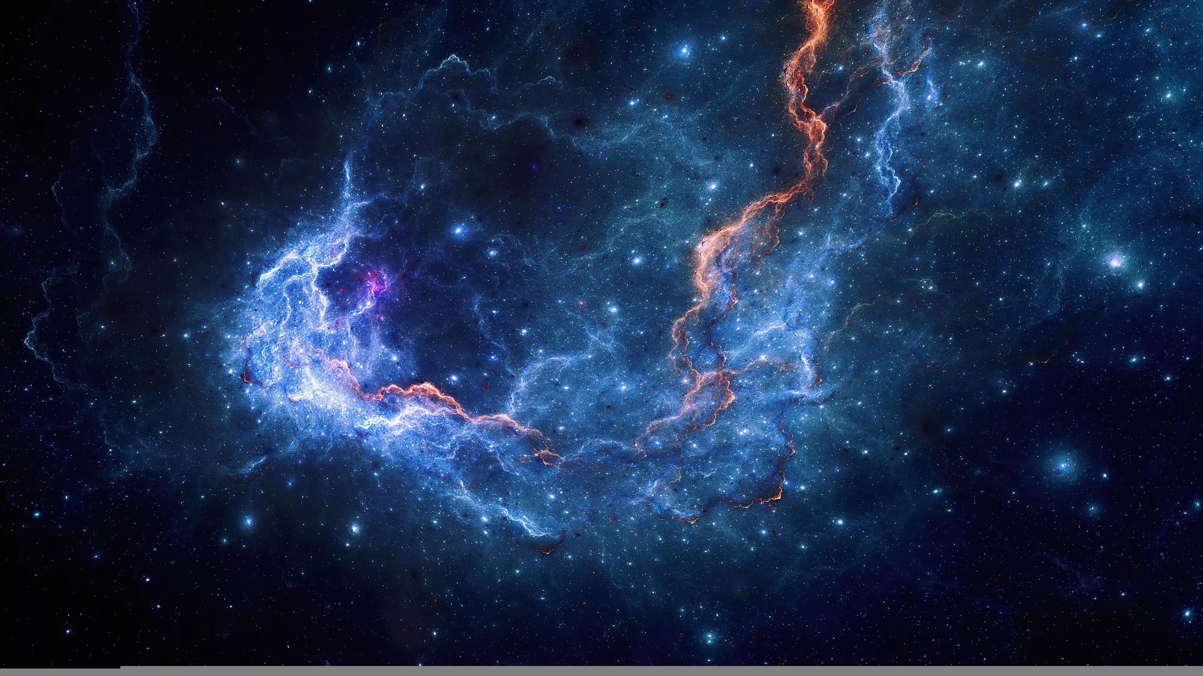 Nebula Stars Space Blue Sky Galaxy 4K