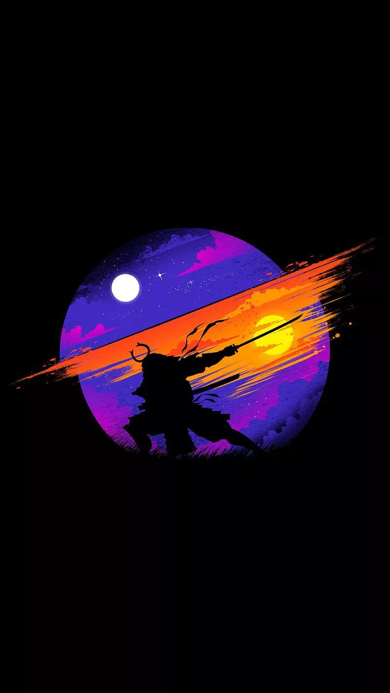 HD samurais at sunset wallpaper