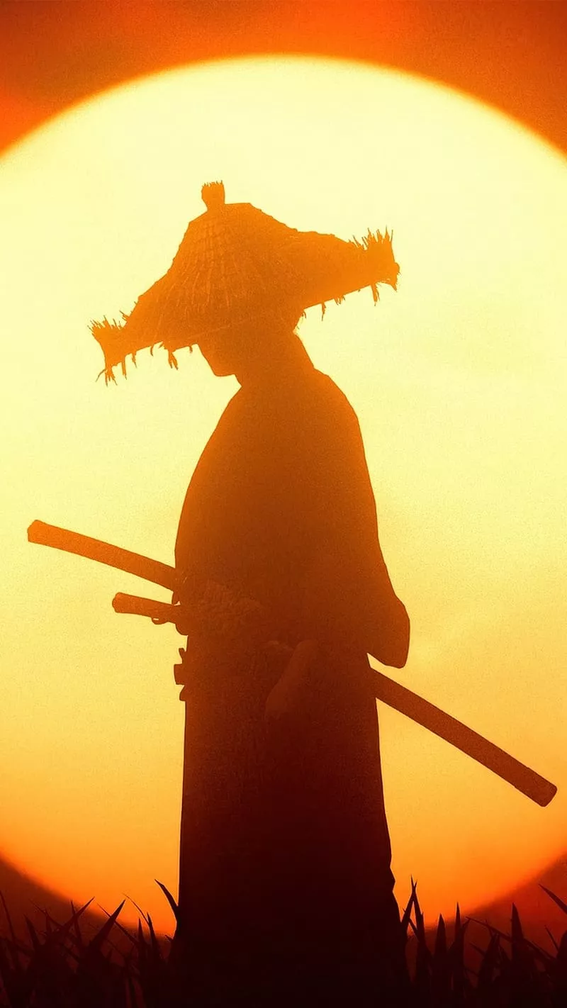 HD samurai sunset wallpaper