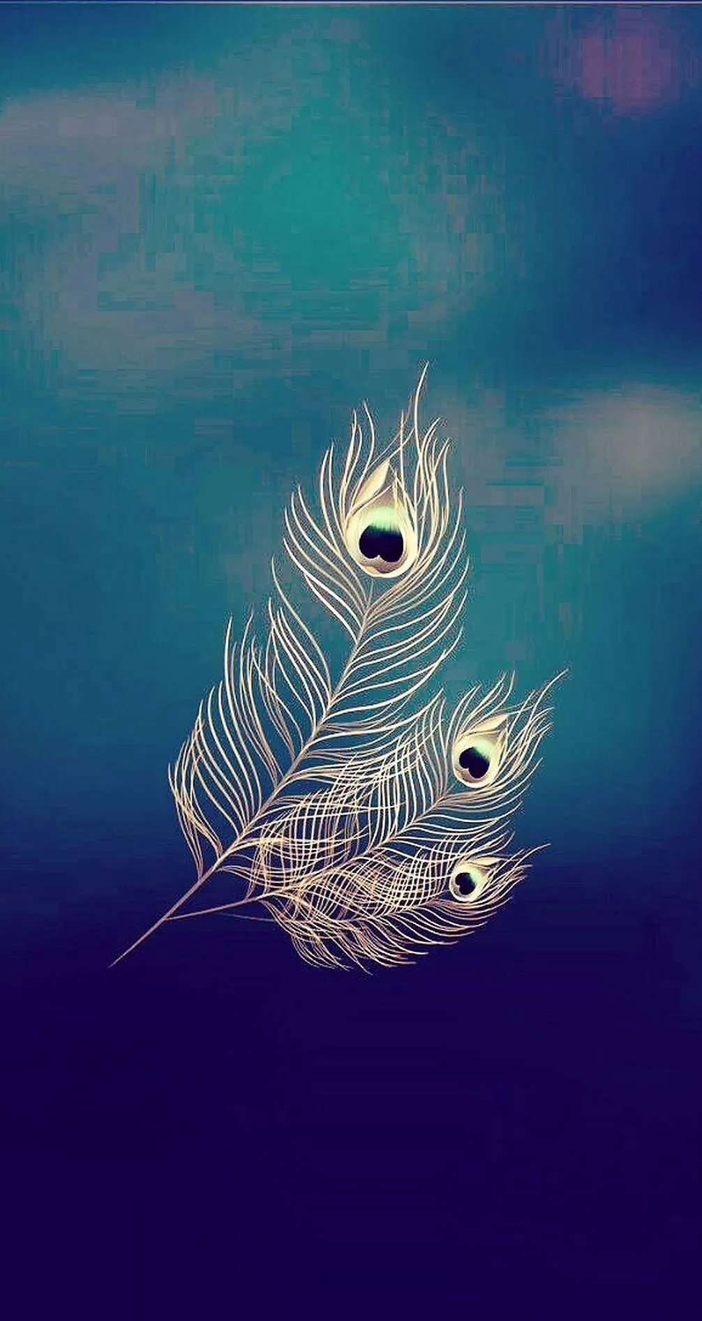 Krishna iPhone Silver Peacock Wallpaper