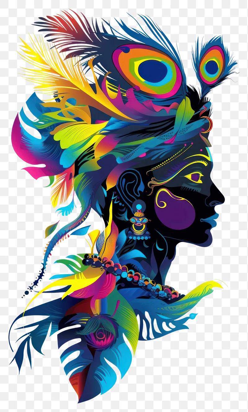 Krishna Peacock Feather Image. Free