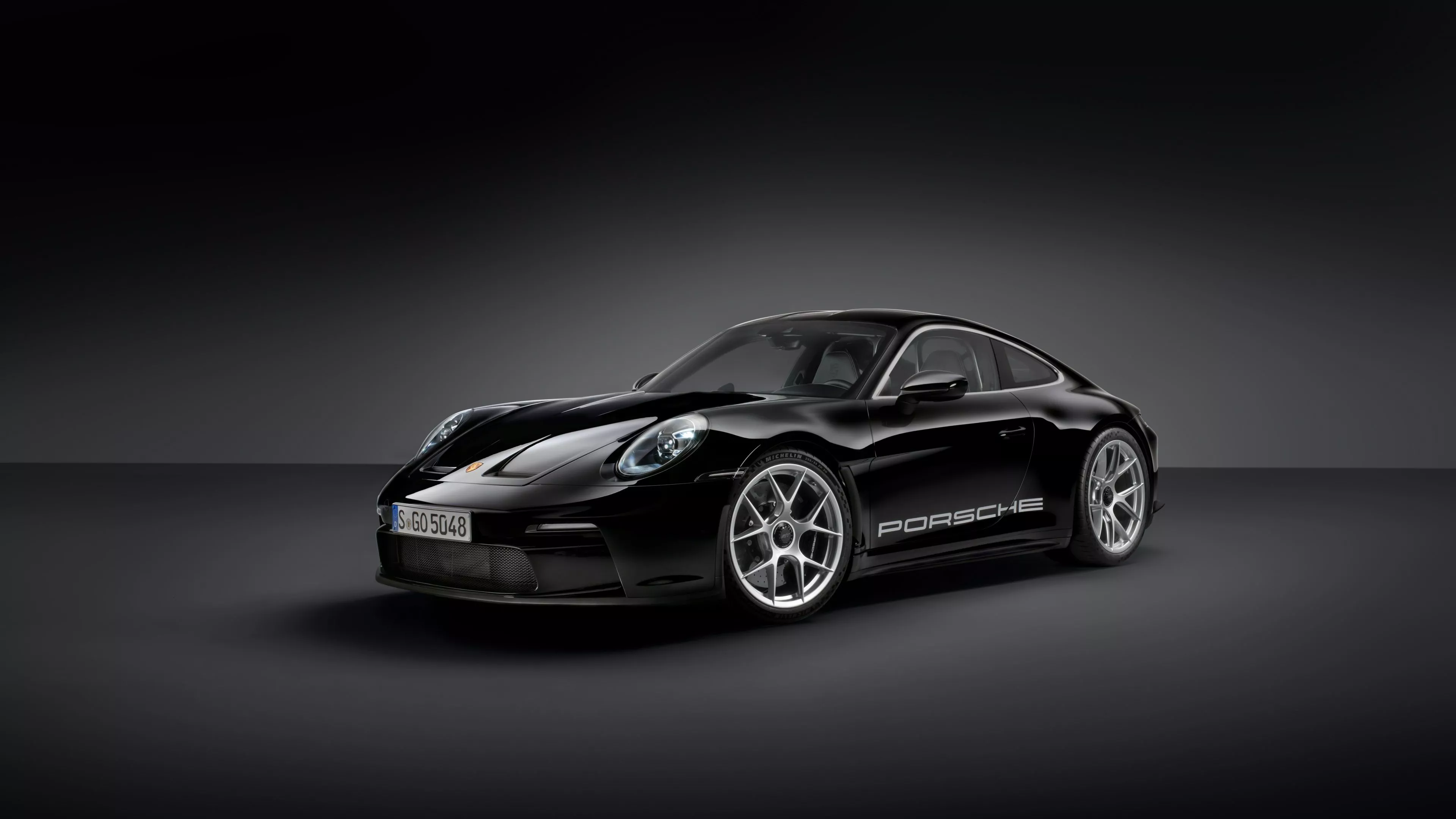 Black Porsche 911 Wallpaper in 8K Resolution