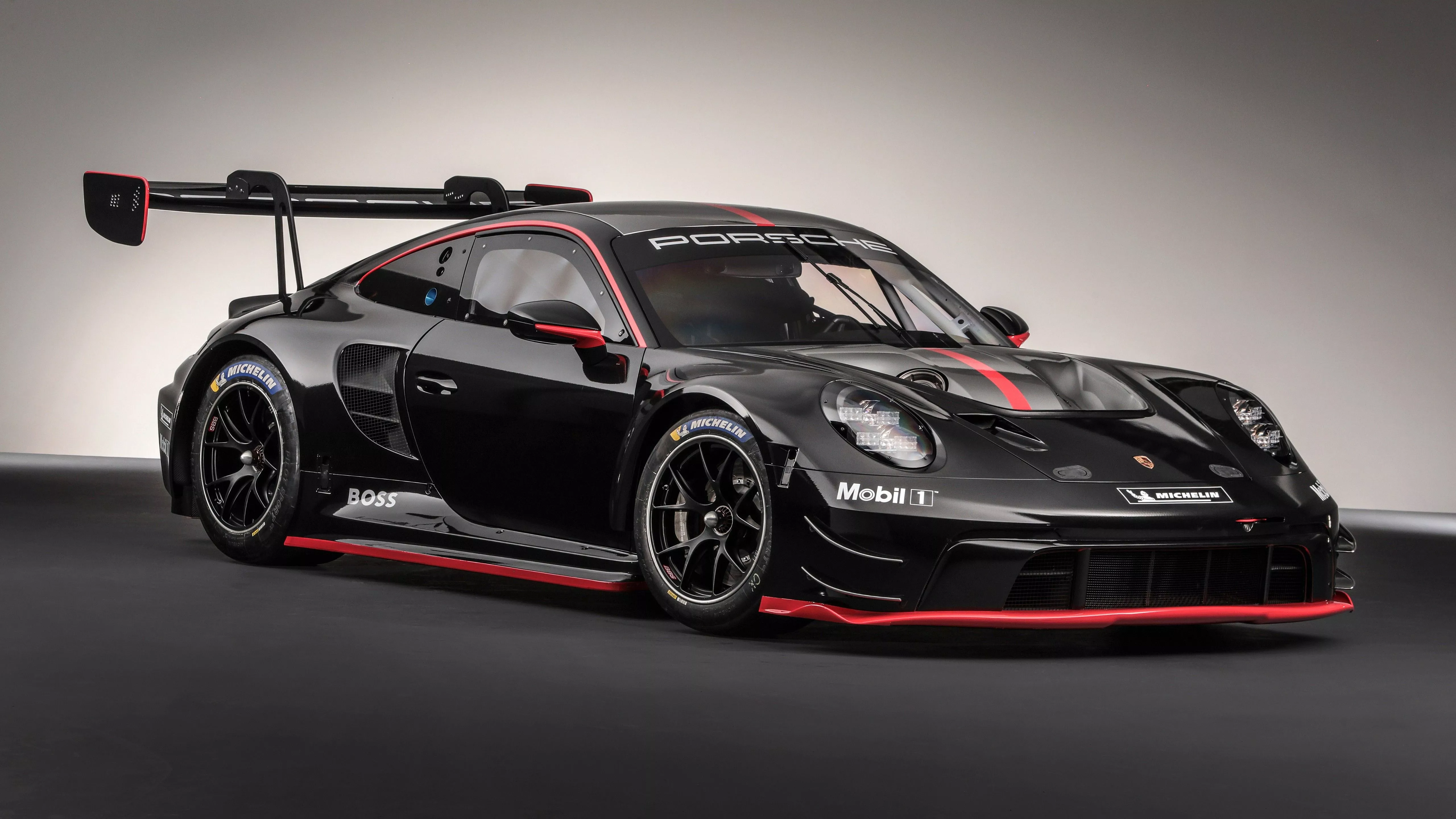 Black Porsche 911 GT3 R Car 2022 4K 5K
