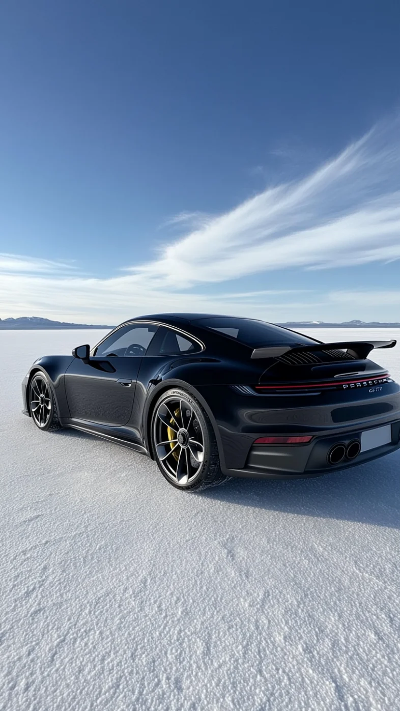 Black Porsche 911 GT2 Car Mobile Wallpaper