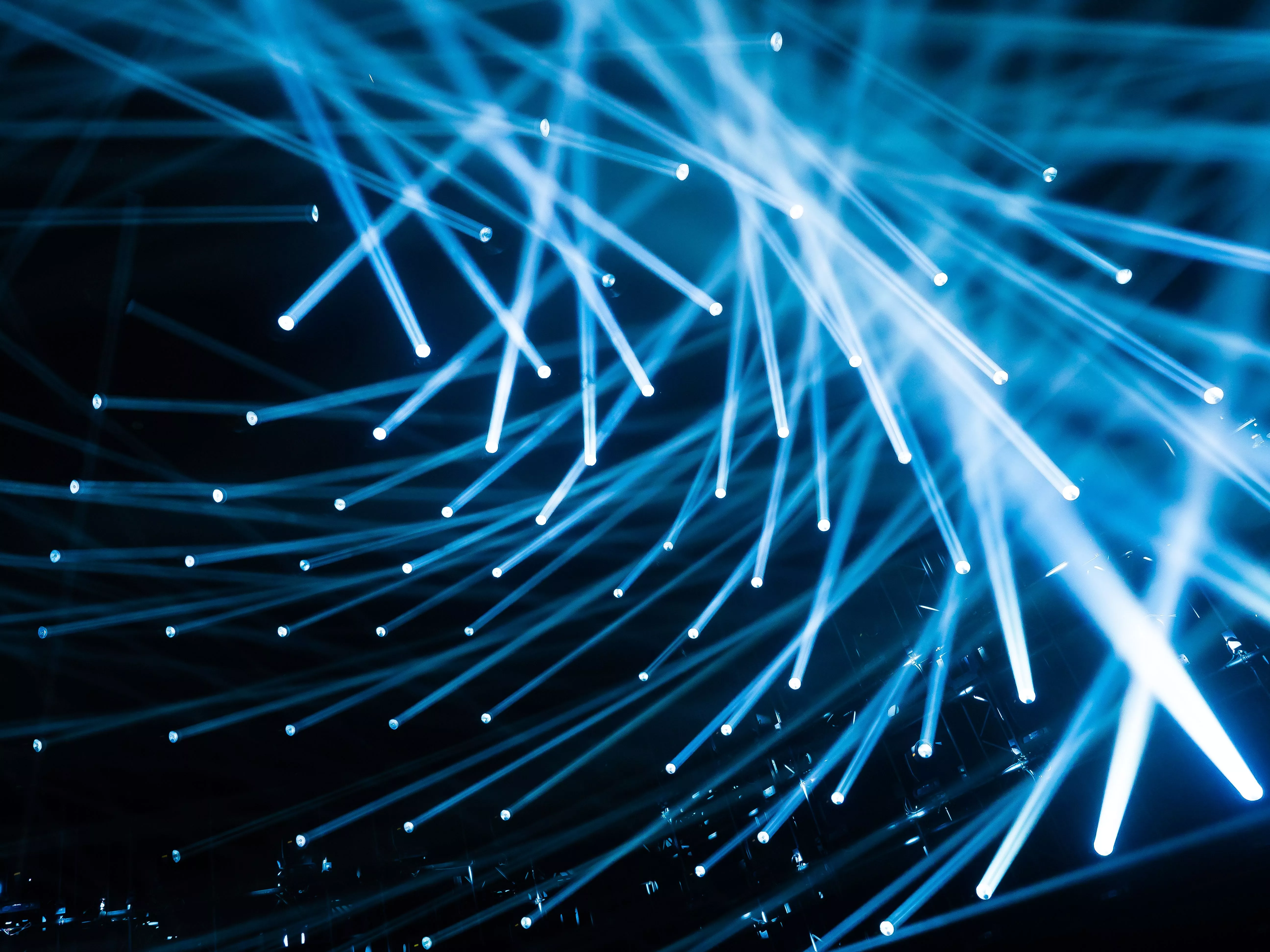 Spot lights Wallpaper 4K, Blue, Dark