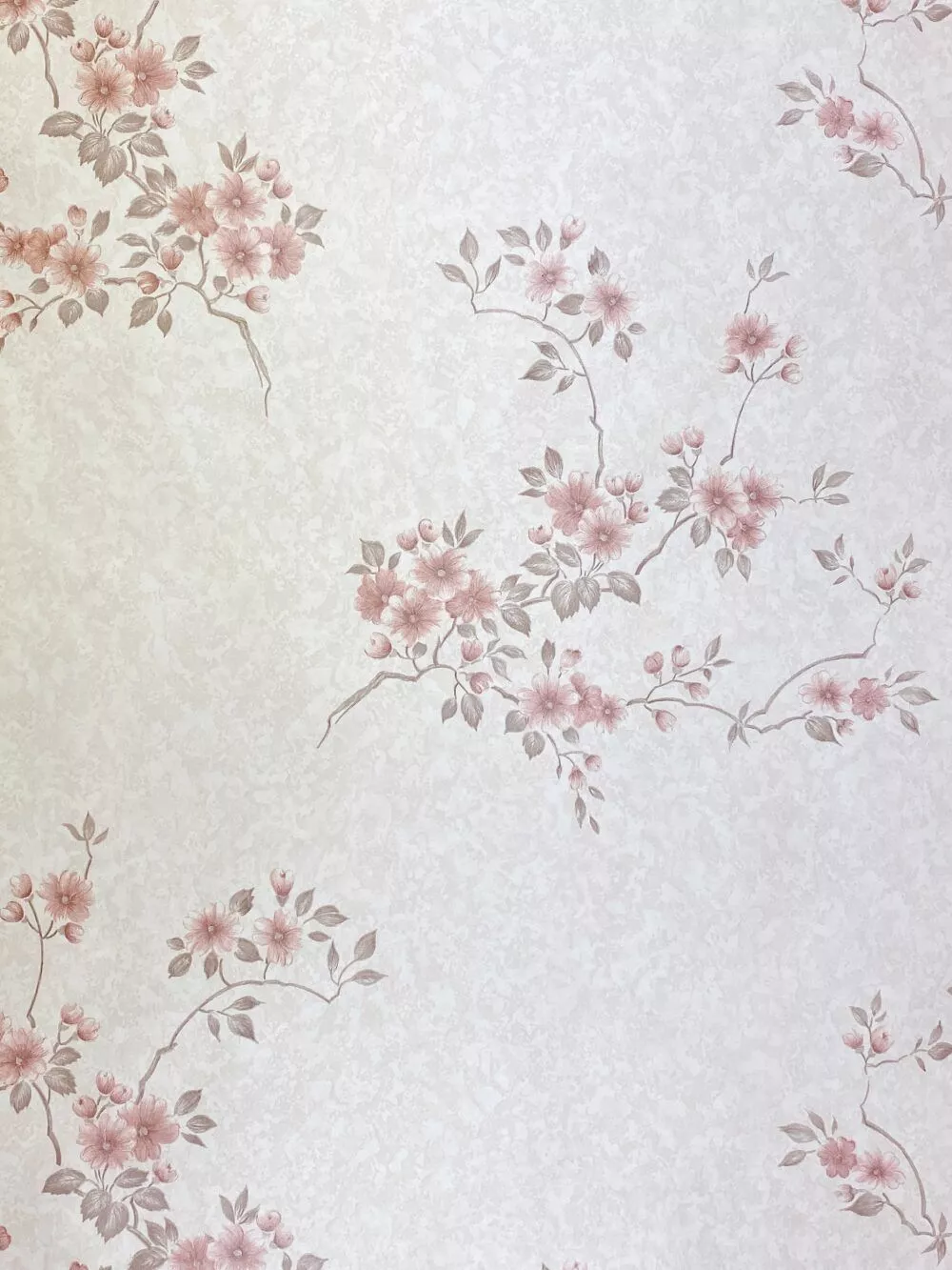 Shinny Pink Floral Wallpaper. Vintage
