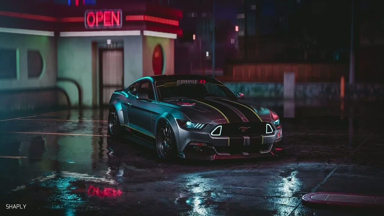 Ford Mustang Rain Live wallpaper free