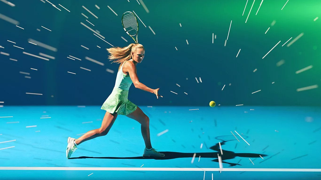 Tennis Girl Blue Sports