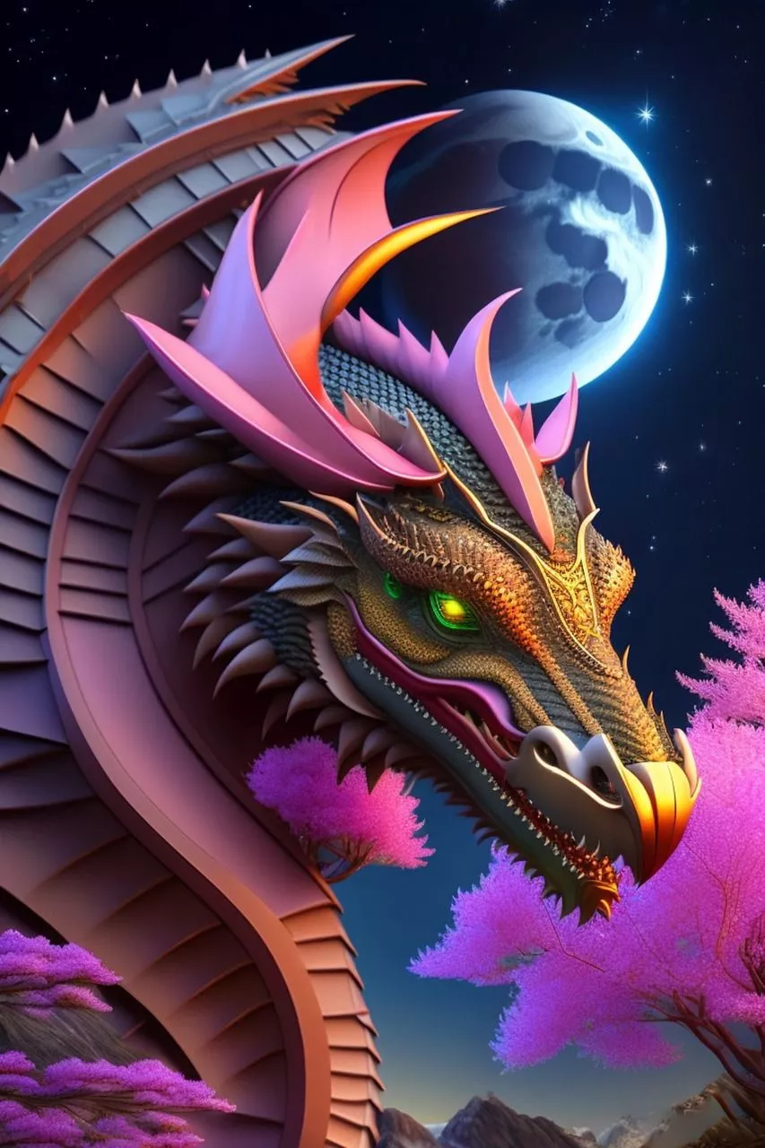 Download Mountains, Moon, Trees