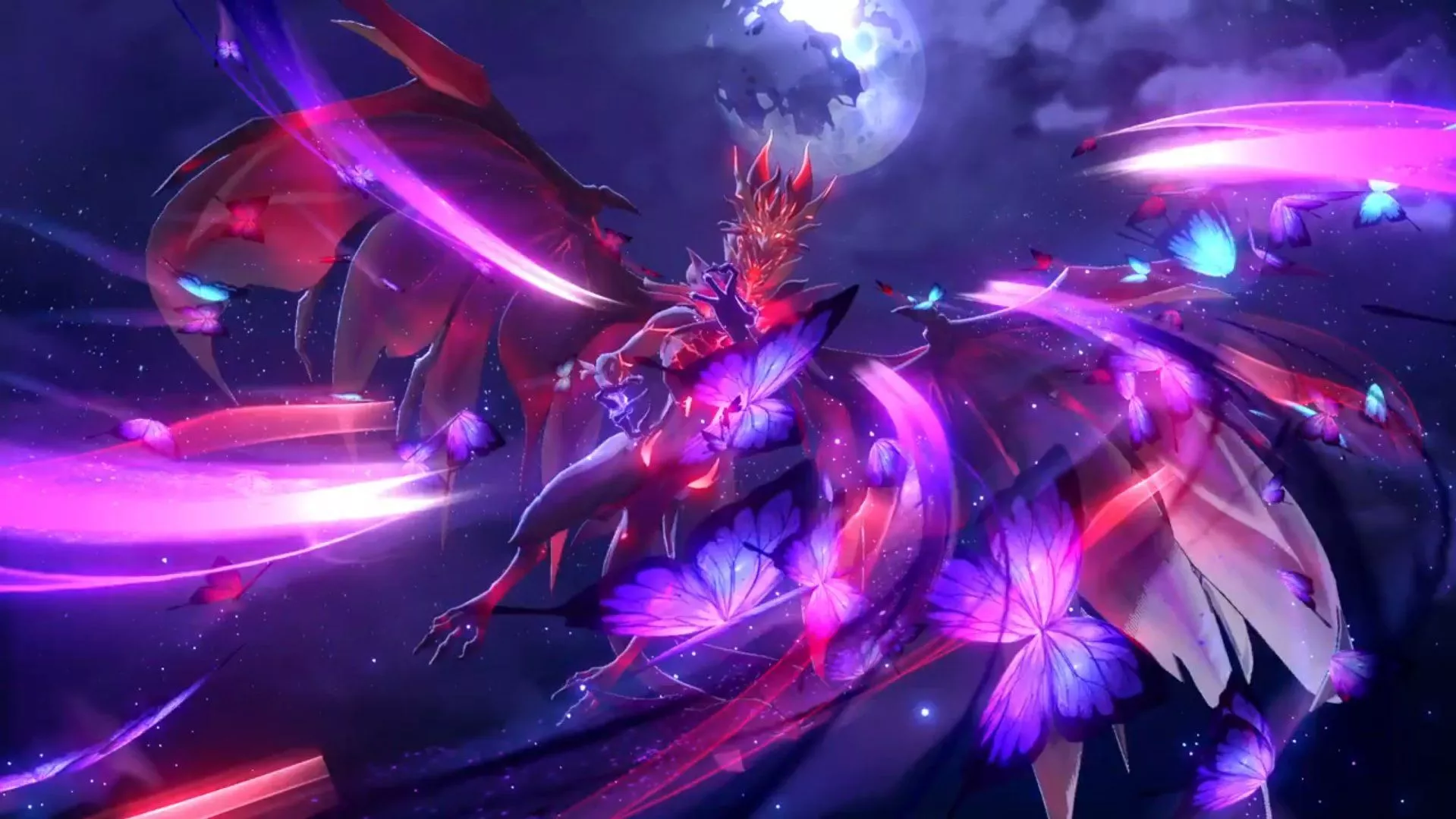 dragon flying for the enhanced attack