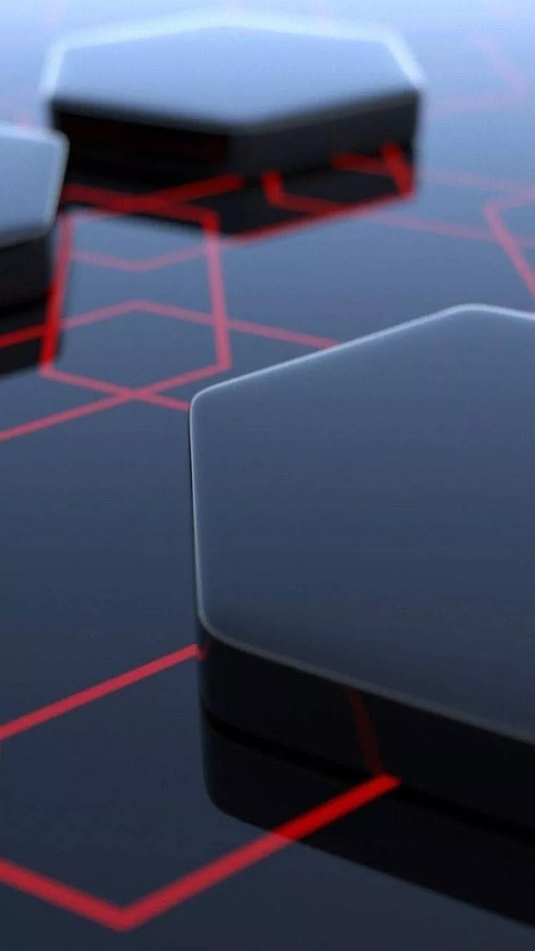 Download 3D iPhone Black Canvas Red