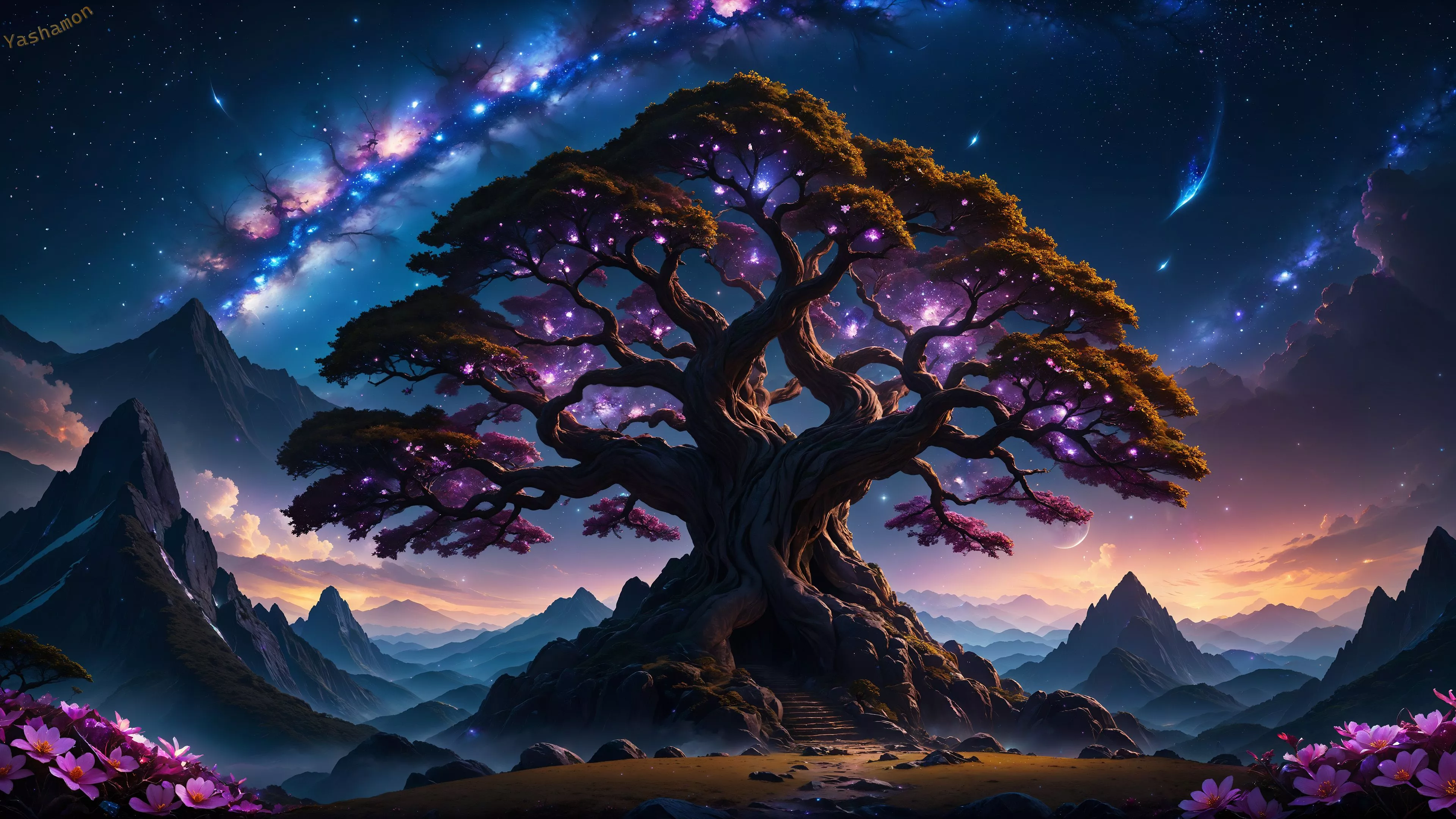 Mysterious Wallpaper 4K, Tree, AI art